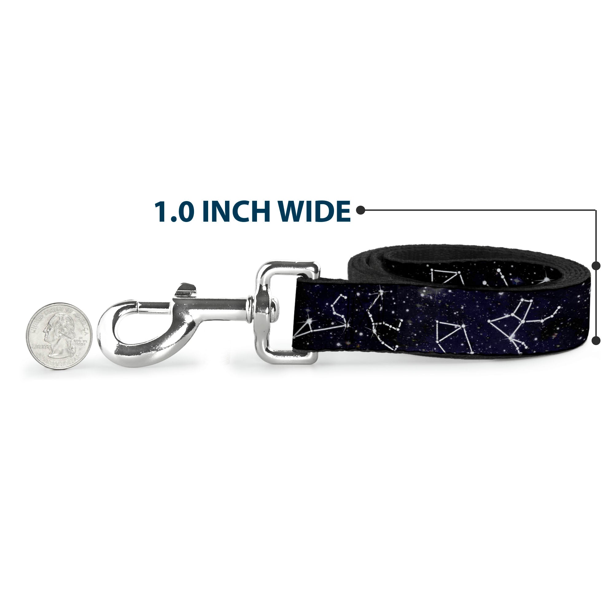 Dog Leash - Constellations-14 Galaxy/White Dog Leashes Buckle-Down