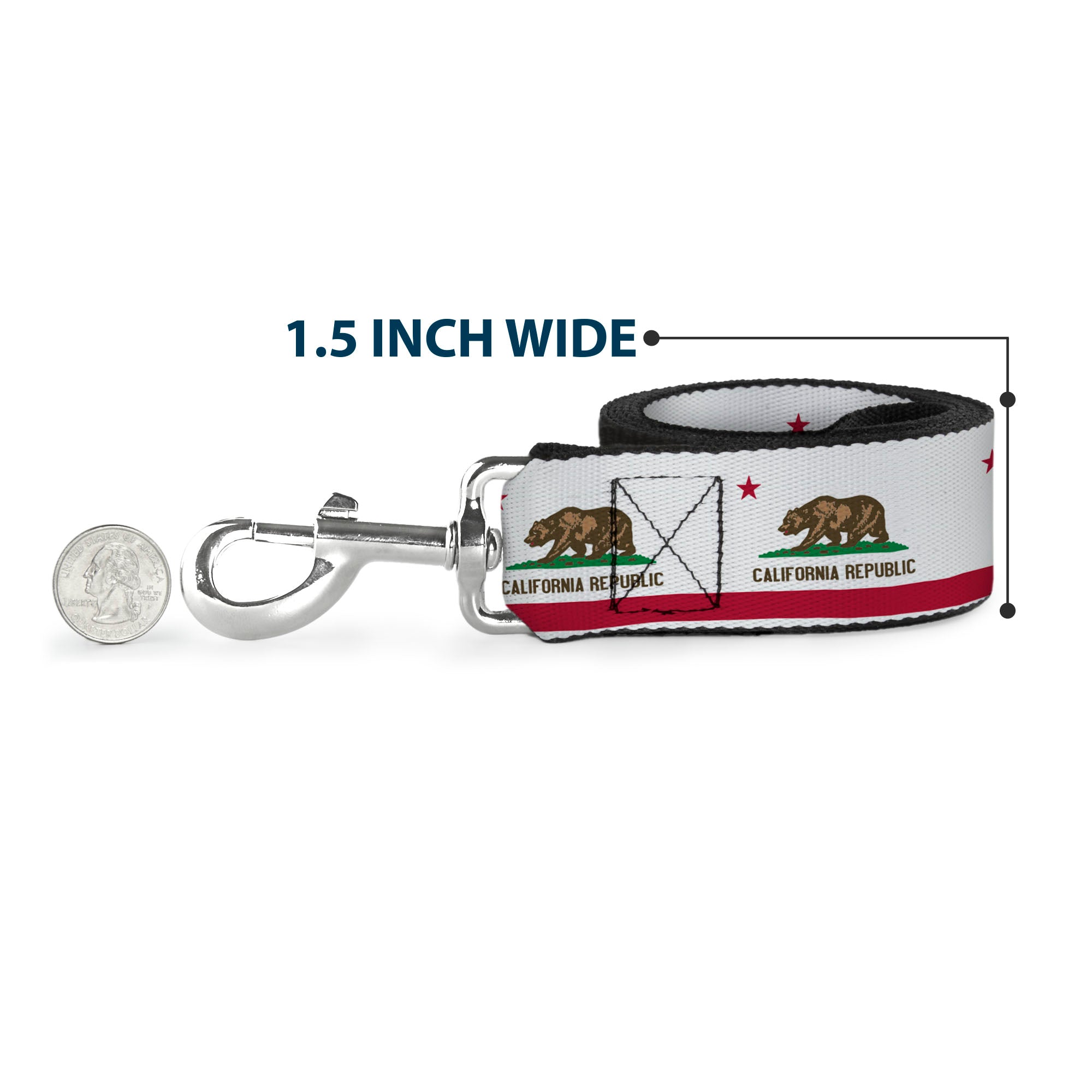Dog Leash - California Flag Continuous Dog Leashes Buckle-Down