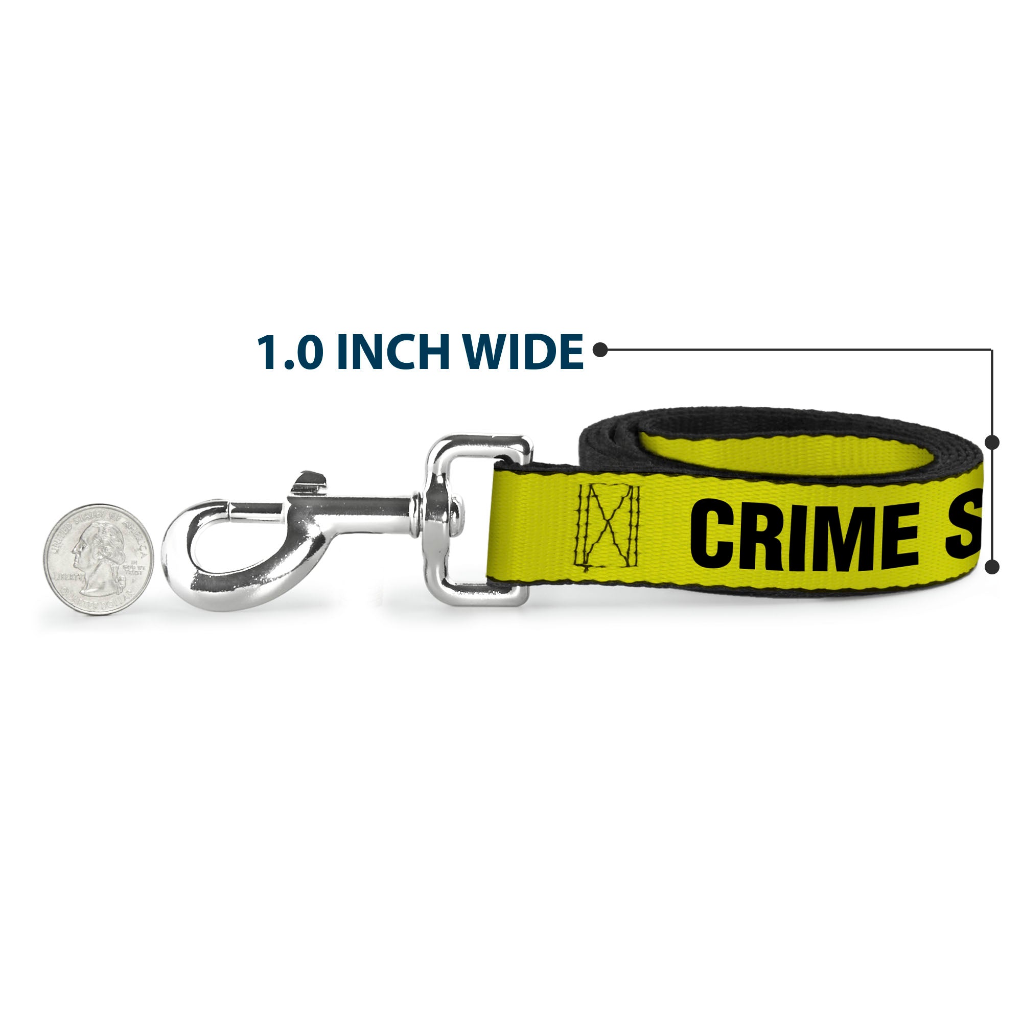Dog Leash - CRIME SCENE DO NOT CROSS Yellow/Black Dog Leashes Buckle-Down
