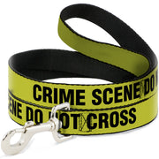 Dog Leash - CRIME SCENE DO NOT CROSS Yellow/Black Dog Leashes Buckle-Down