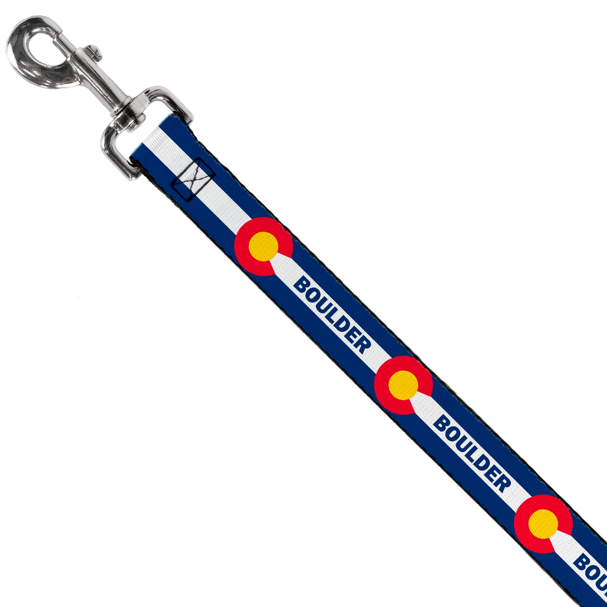 Dog Leash - Colorado BOULDER Flag Blue/White/Red/Yellow Dog Leashes Buckle-Down