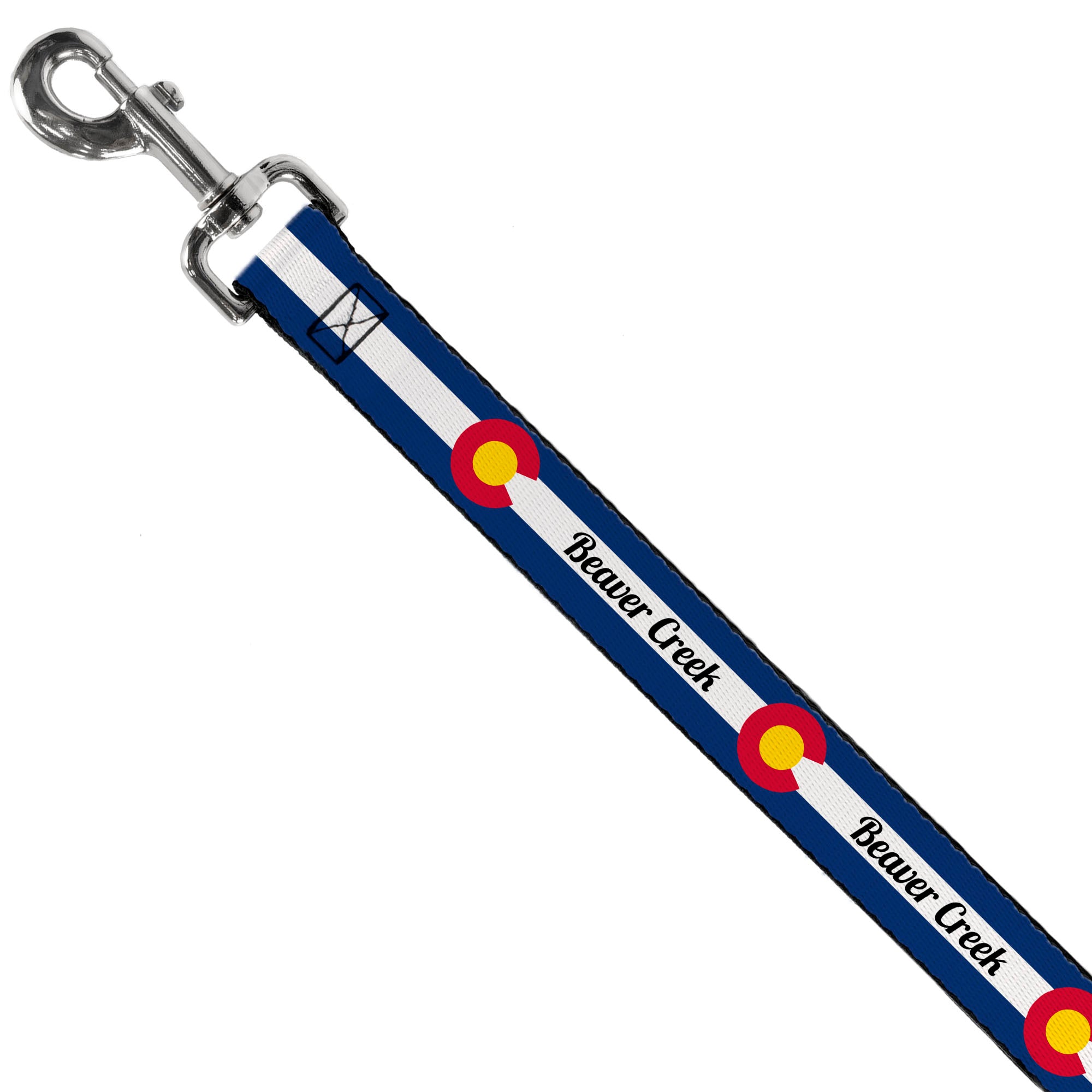 Dog Leash - Colorado BEAVER CREEK Flag Blue/White/Red/Yellow Dog Leashes Buckle-Down
