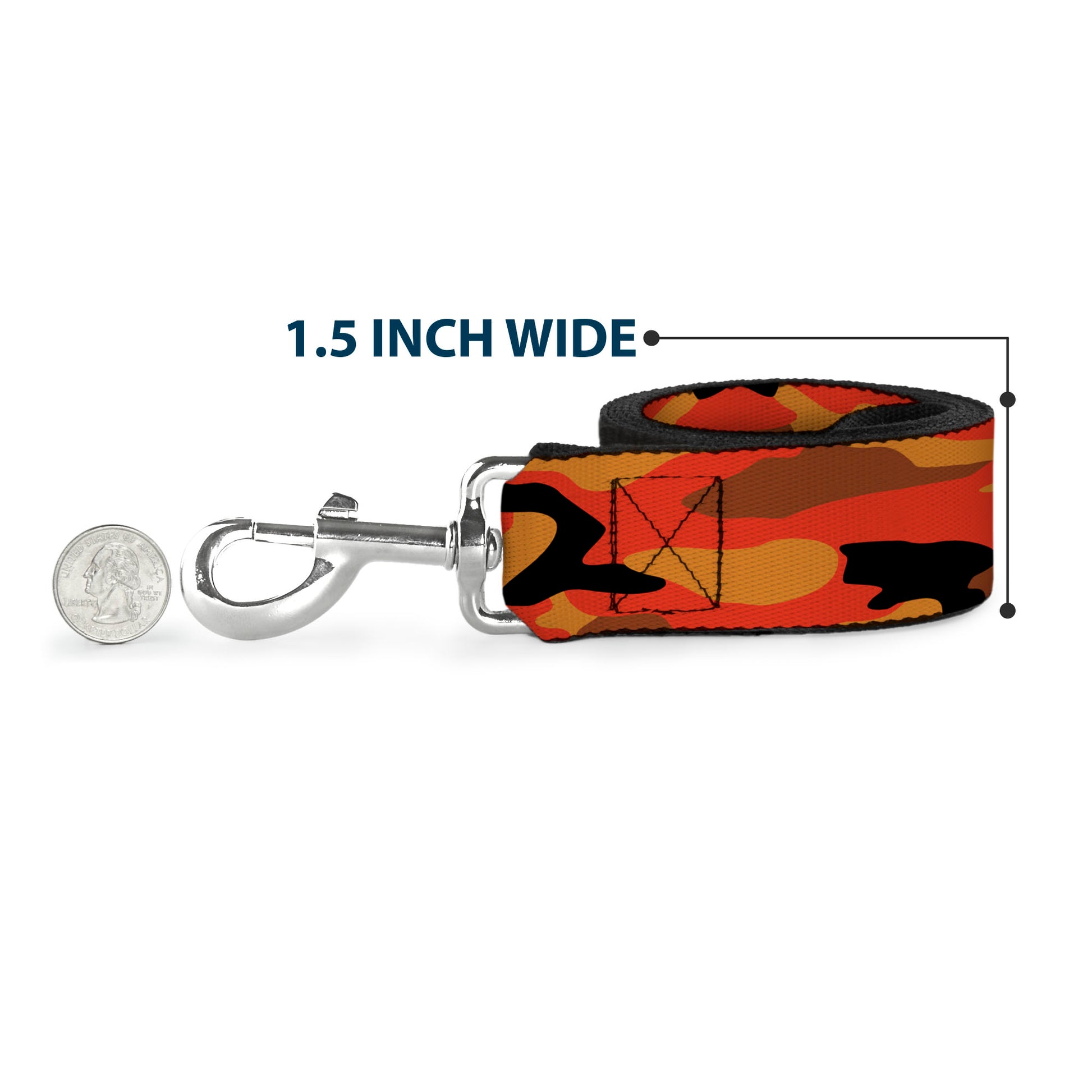 Dog Leash - Camo Oranges/Black Dog Leashes Buckle-Down