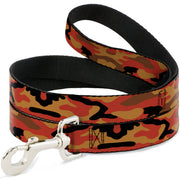 Dog Leash - Camo Oranges/Black Dog Leashes Buckle-Down