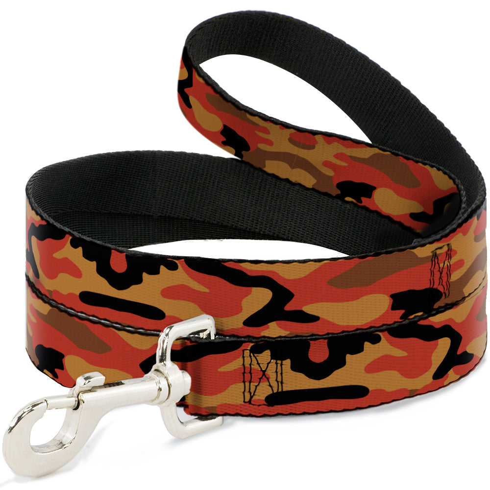 Dog Leash - Camo Oranges/Black Dog Leashes Buckle-Down