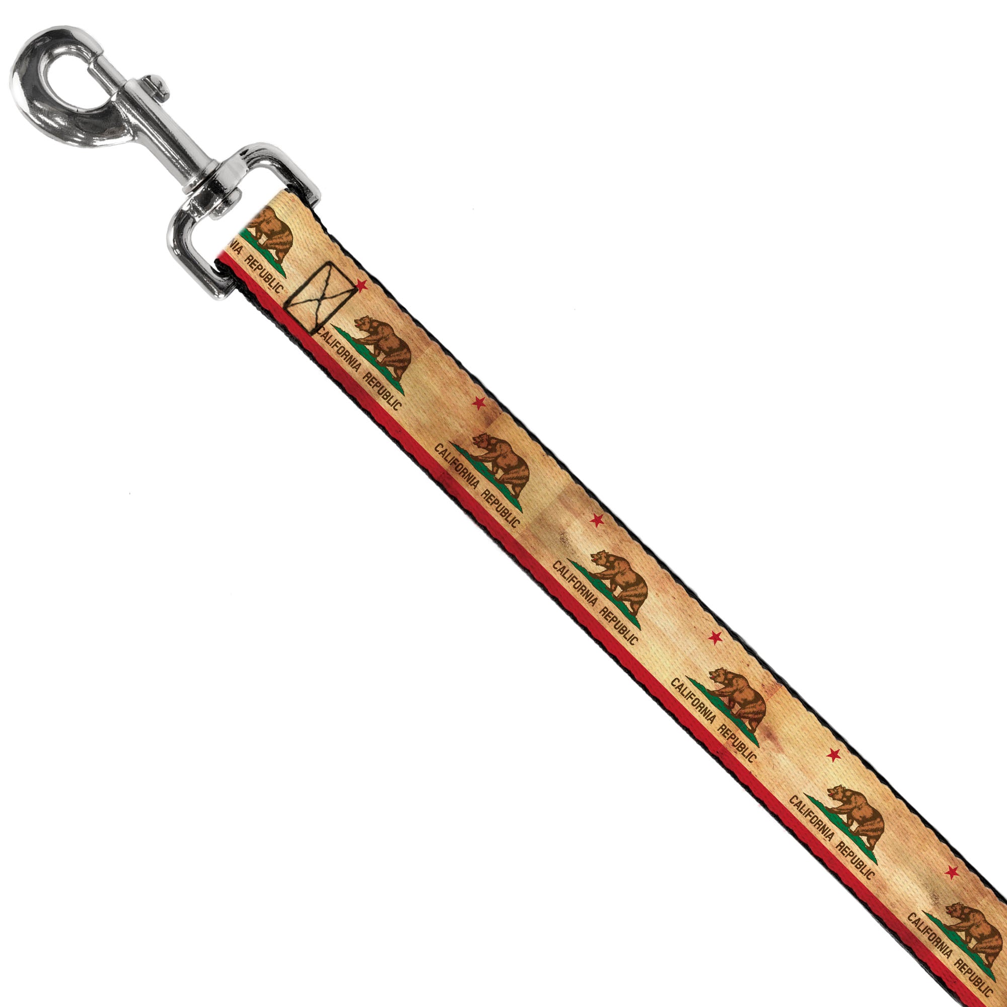 Dog Leash - California Flag Continuous Vintage Dog Leashes Buckle-Down
