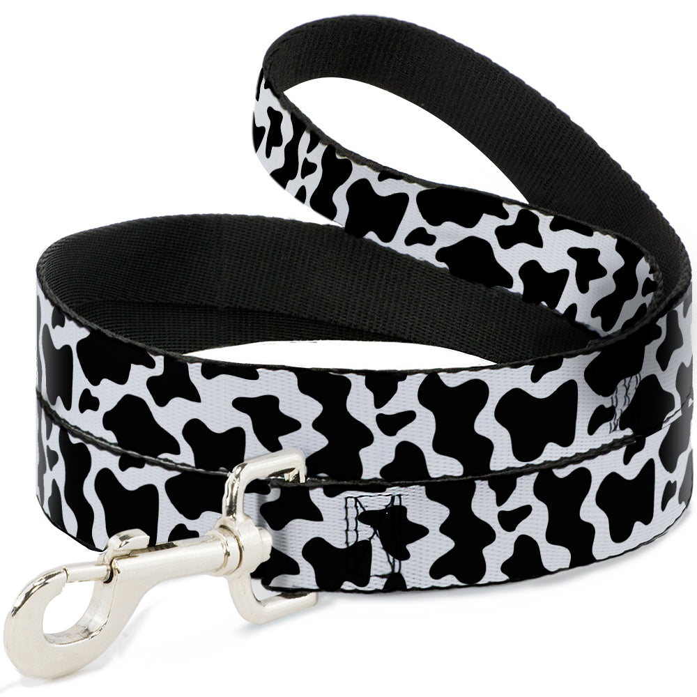 Dog Leash - Cow Pattern Print White/Black Dog Leashes Buckle-Down