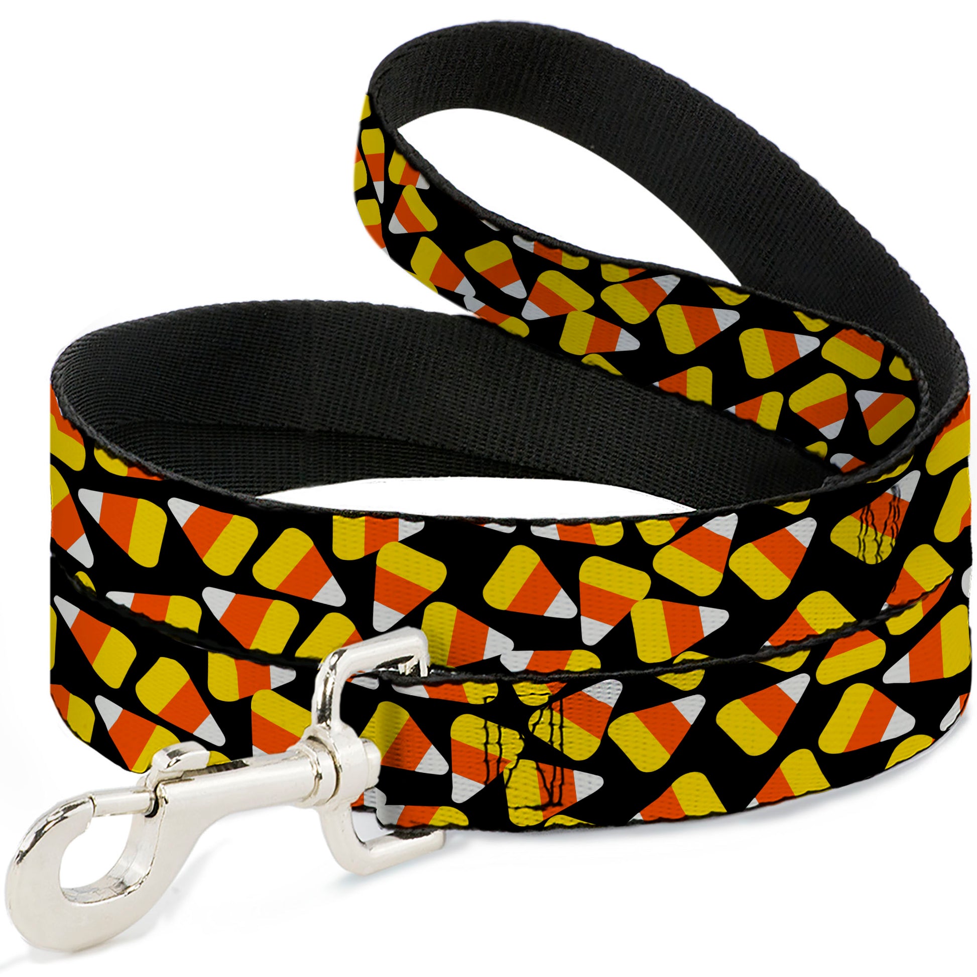 Dog Leash - Candy Corn Scattered Black/Yellow/Orange/White Dog Leashes Buckle-Down