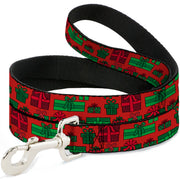 Dog Leash - Christmas Holiday Gifts Packaged Red/Greens Dog Leashes Buckle-Down