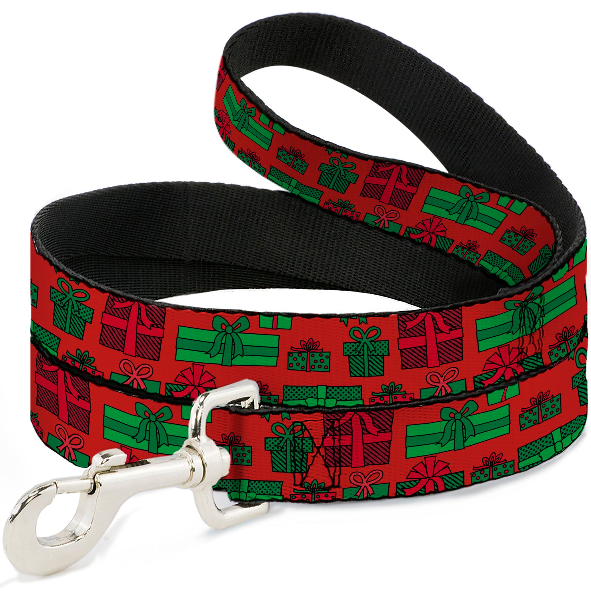 Dog Leash - Christmas Holiday Gifts Packaged Red/Greens Dog Leashes Buckle-Down