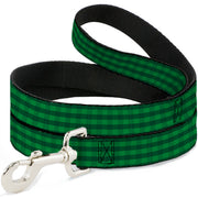 Dog Leash - Christmas Pajama Plaid Greens Dog Leashes Buckle-Down