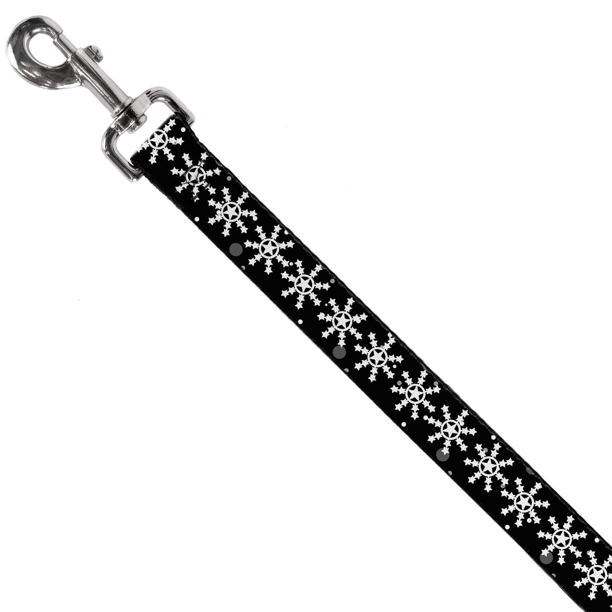 Dog Leash - Starry Snowflakes Black/White/Gray Dog Leashes Buckle-Down