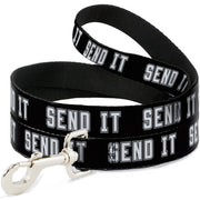 Dog Leash - SEND IT Black/White Dog Leashes Buckle-Down