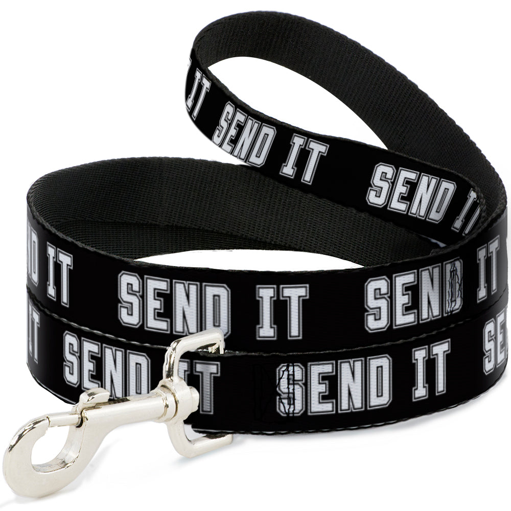 Dog Leash - SEND IT Black/White Dog Leashes Buckle-Down