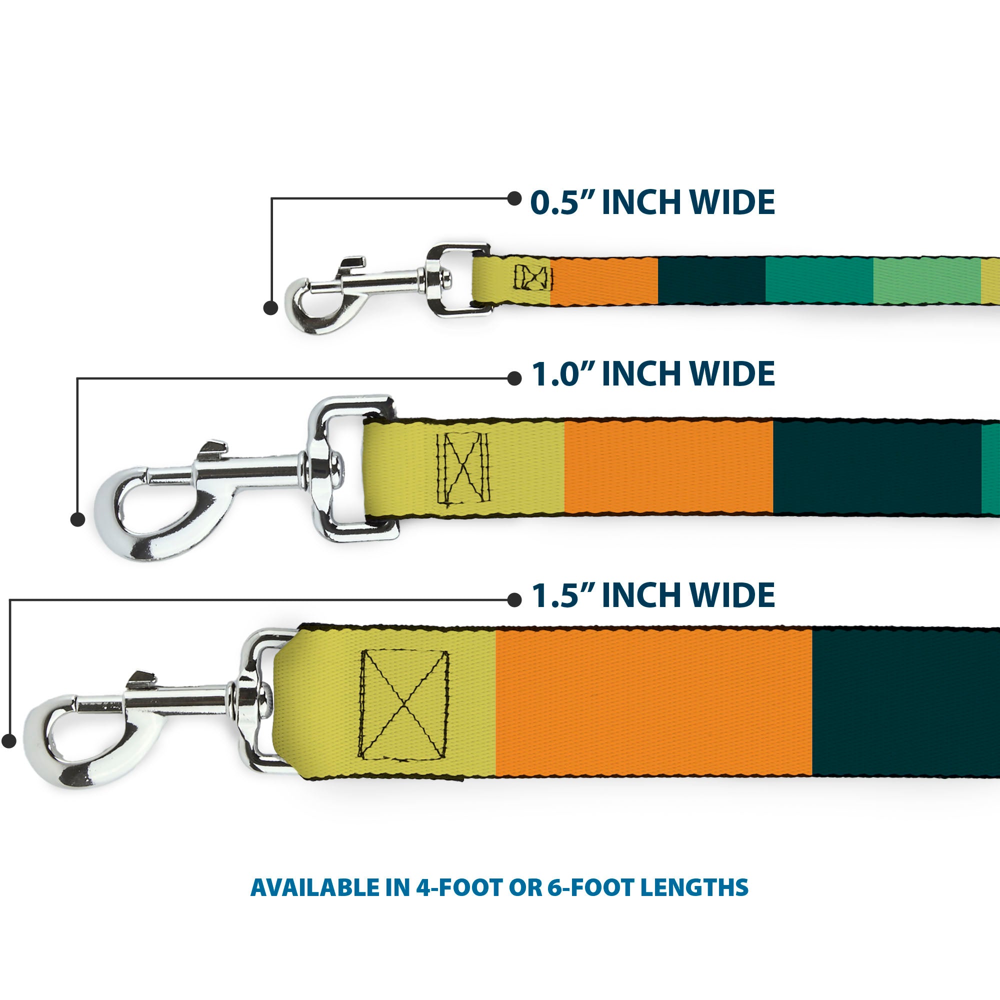 Dog Leash - Summer Essentials Color Block 1 Dog Leashes Buckle-Down