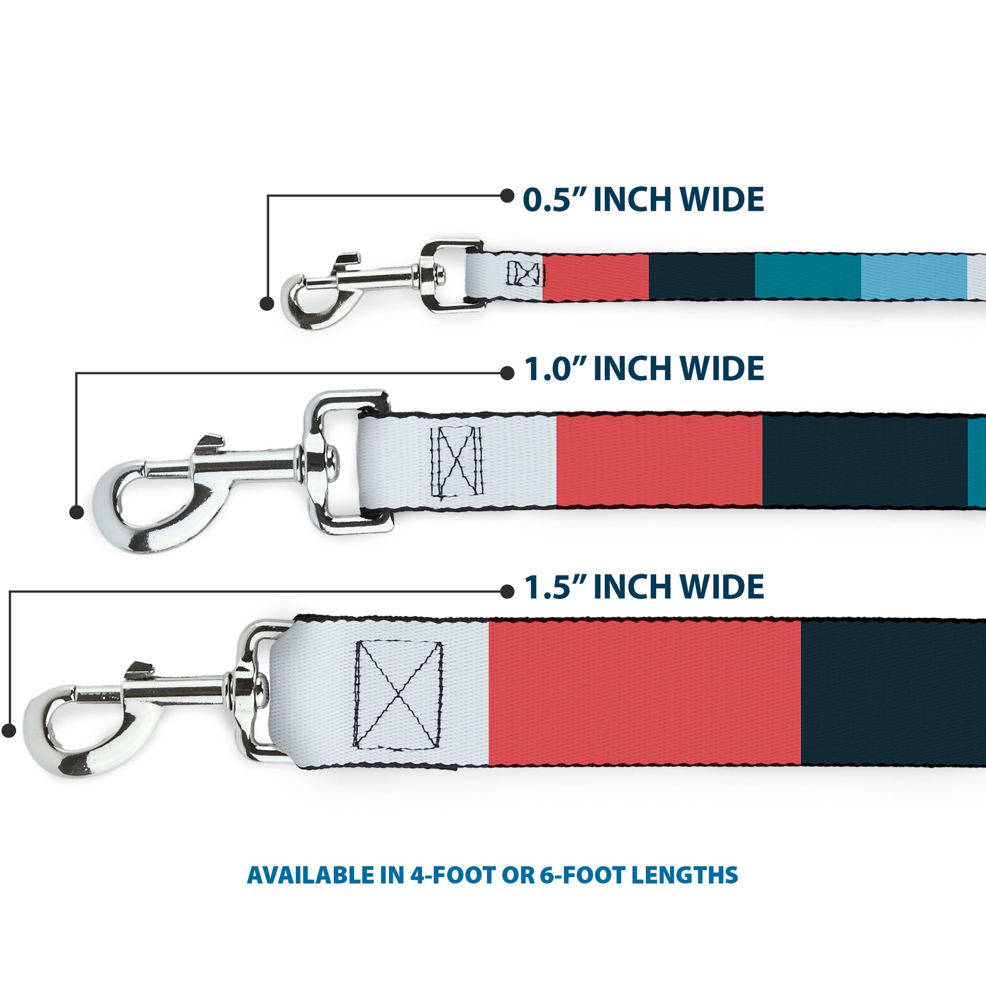 Dog Leash - Summer Essentials Color Block 4 Dog Leashes Buckle-Down