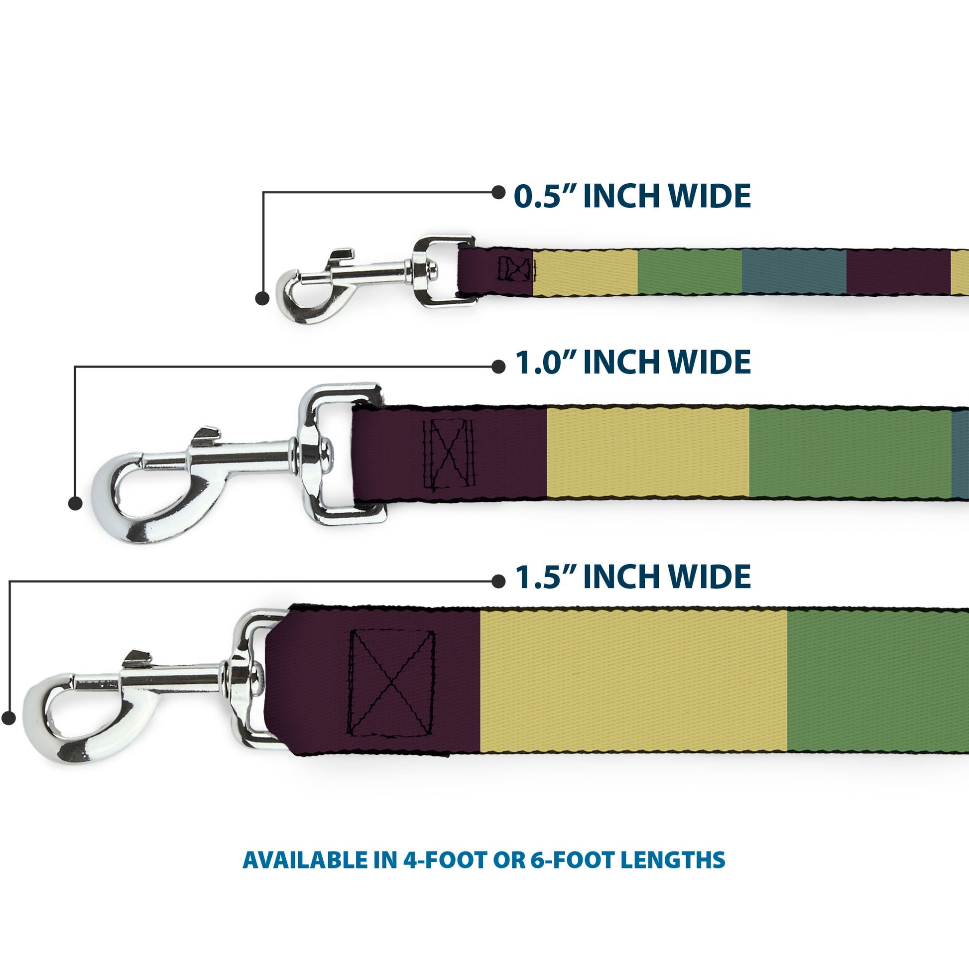 Dog Leash - Summer Essentials Color Block 5 Dog Leashes Buckle-Down