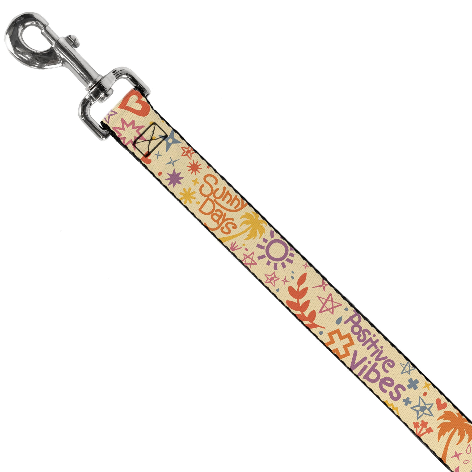 Dog Leash - Summer Harmony Collage Beige/Multi Color Dog Leashes Buckle-Down
