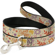 Dog Leash - Summer Harmony Collage Beige/Multi Color Dog Leashes Buckle-Down
