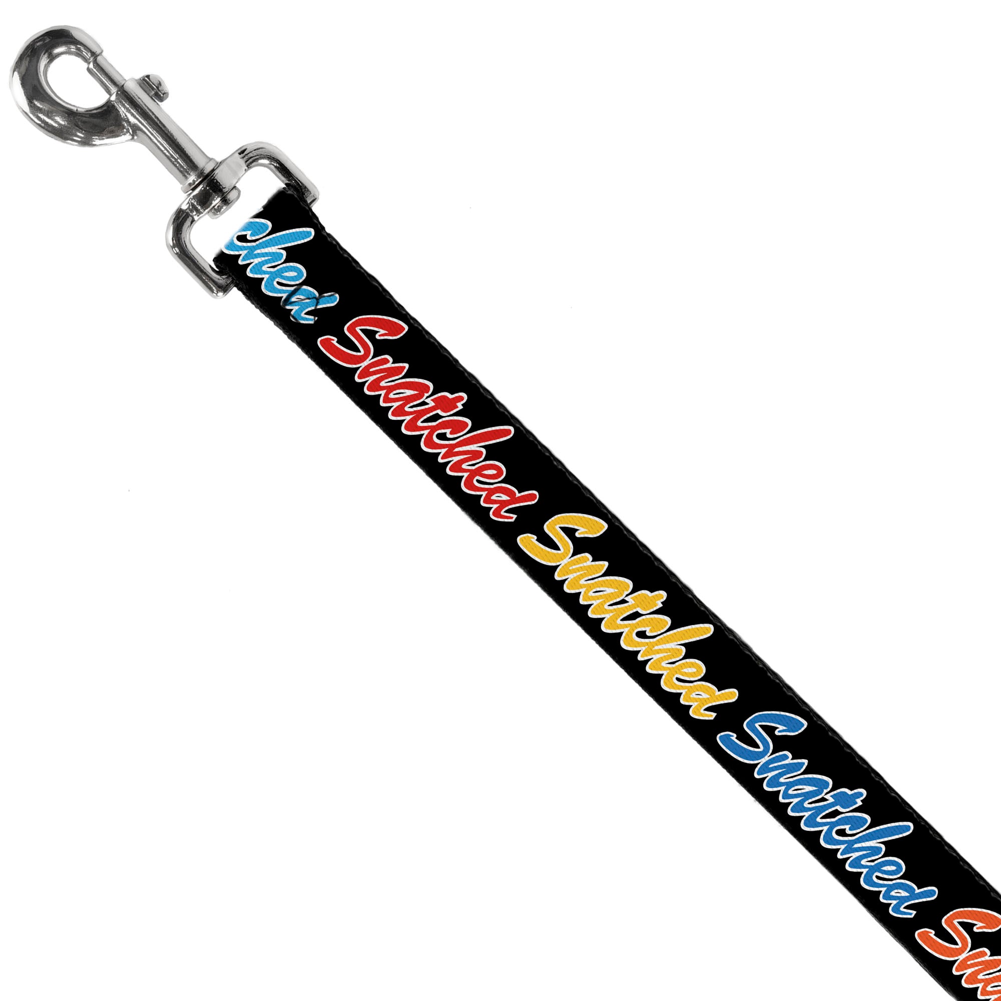 Dog Leash - SNATCHED Script Black/Multi Color Dog Leashes Buckle-Down
