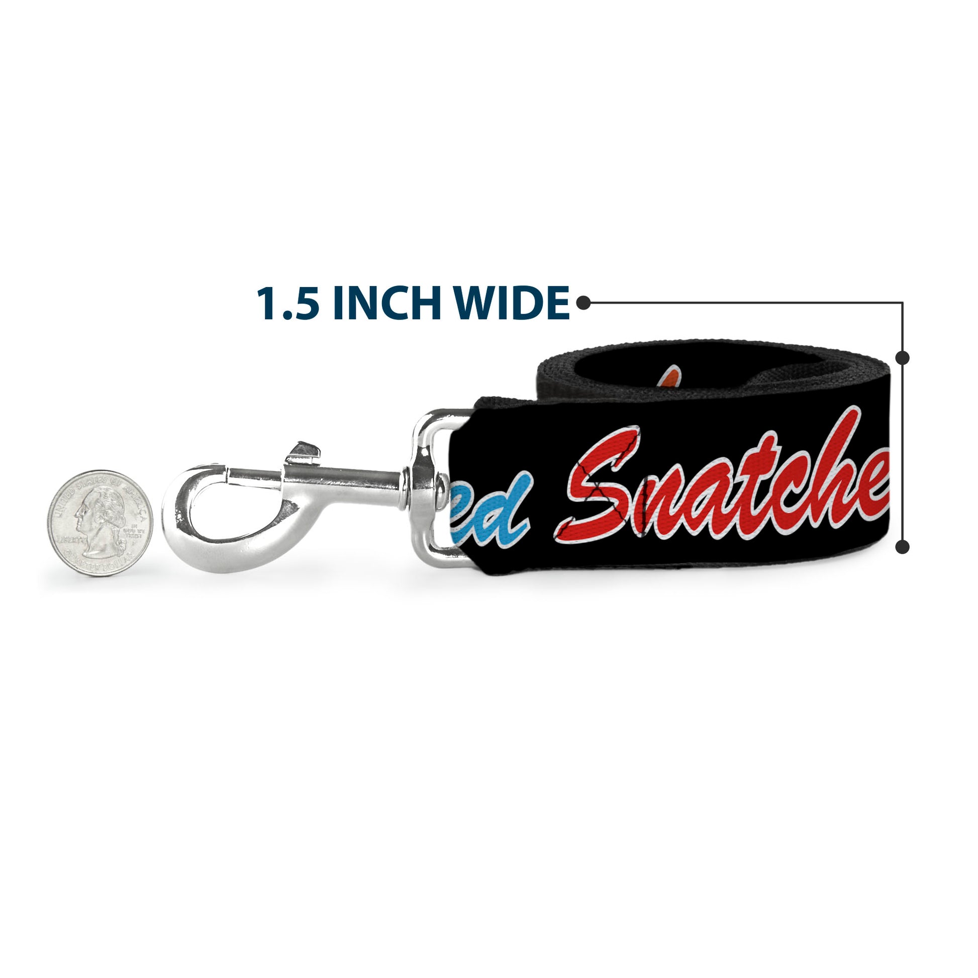 Dog Leash - SNATCHED Script Black/Multi Color Dog Leashes Buckle-Down