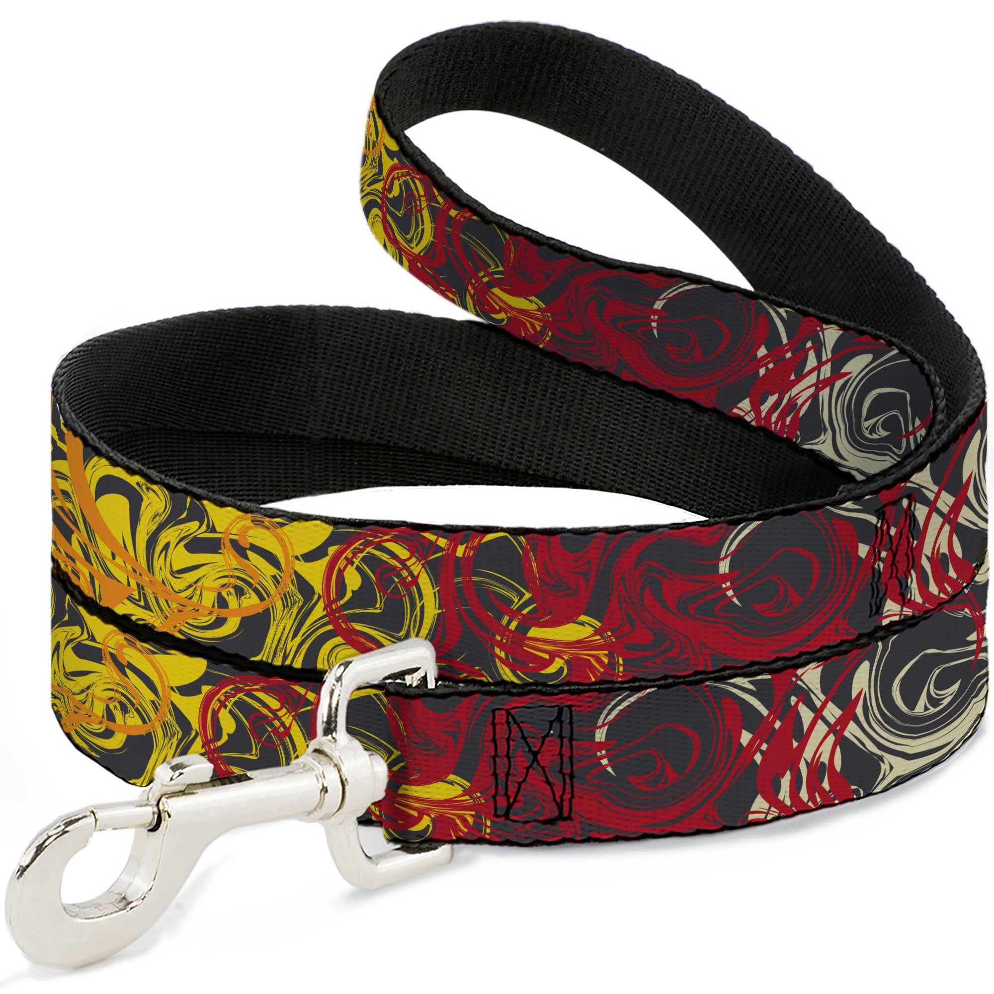 Dog Leash - Swirl Mix Gray/Multi Color Dog Leashes Buckle-Down
