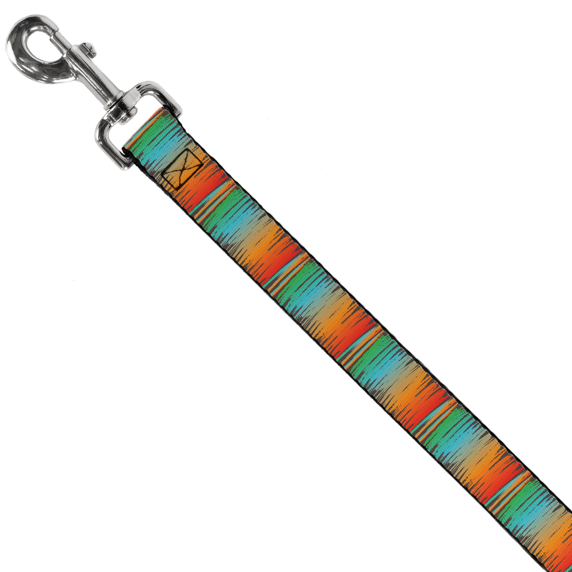 Dog Leash - Scribble Zarape Fade Brown/Multi Color Dog Leashes Buckle-Down