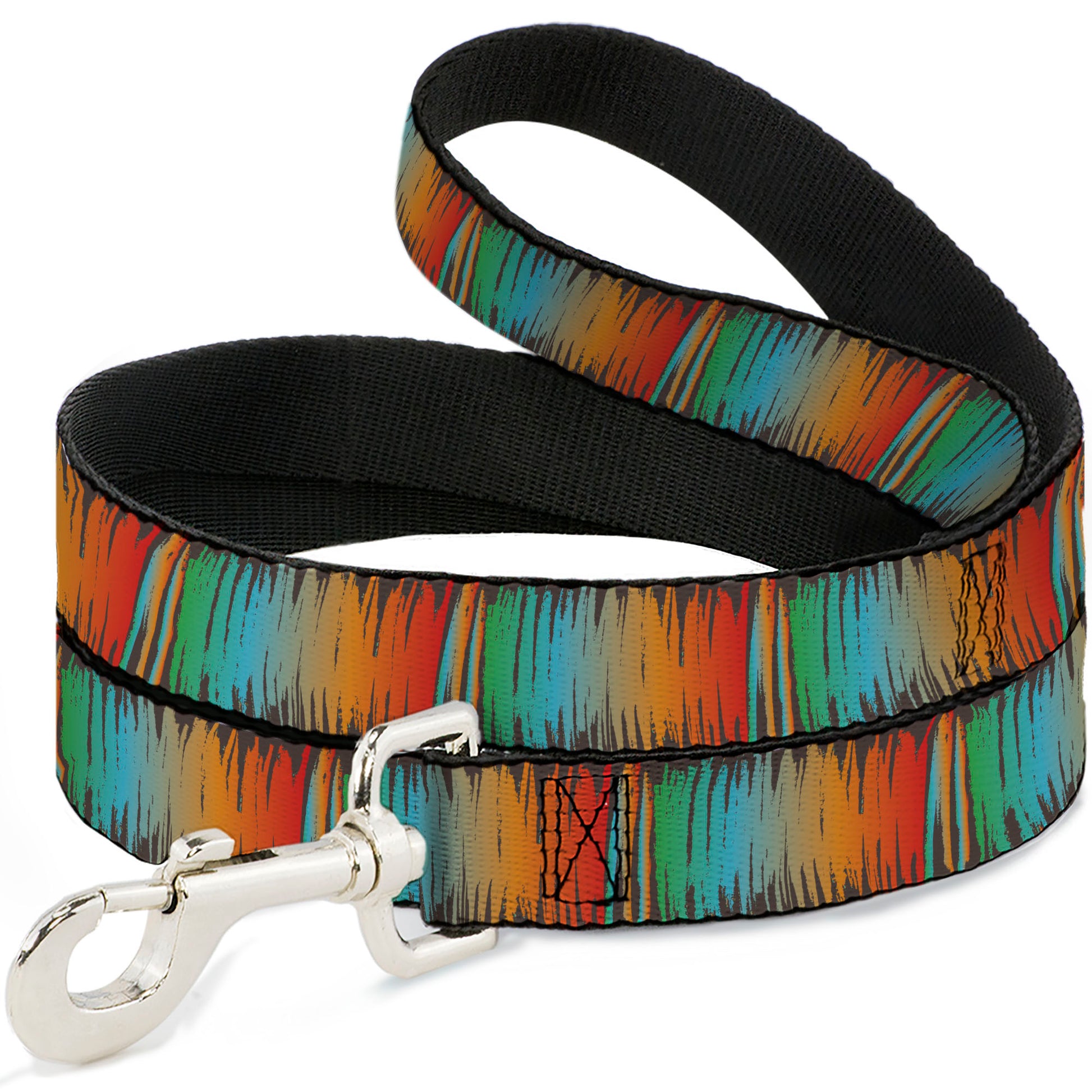 Dog Leash - Scribble Zarape Fade Brown/Multi Color Dog Leashes Buckle-Down
