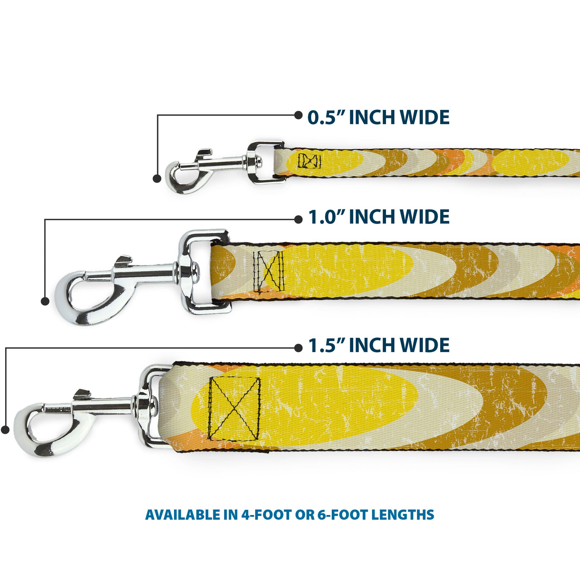 Dog Leash - Spots Stacked Weathered Yellows/Browns Dog Leashes Buckle-Down