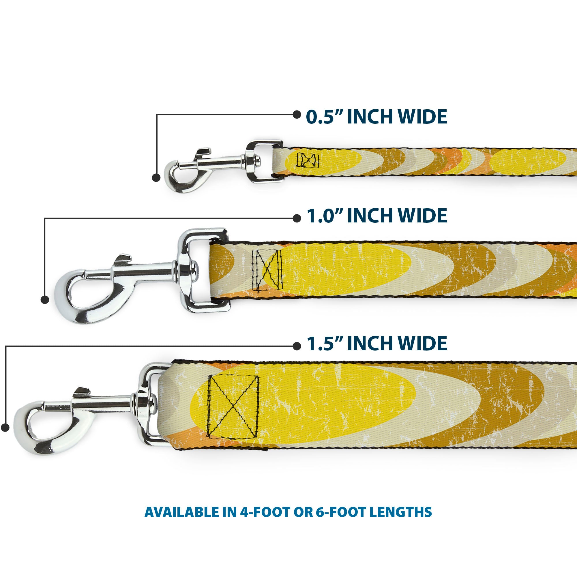 Dog Leash - Spots Stacked Weathered Yellows/Browns Dog Leashes Buckle-Down