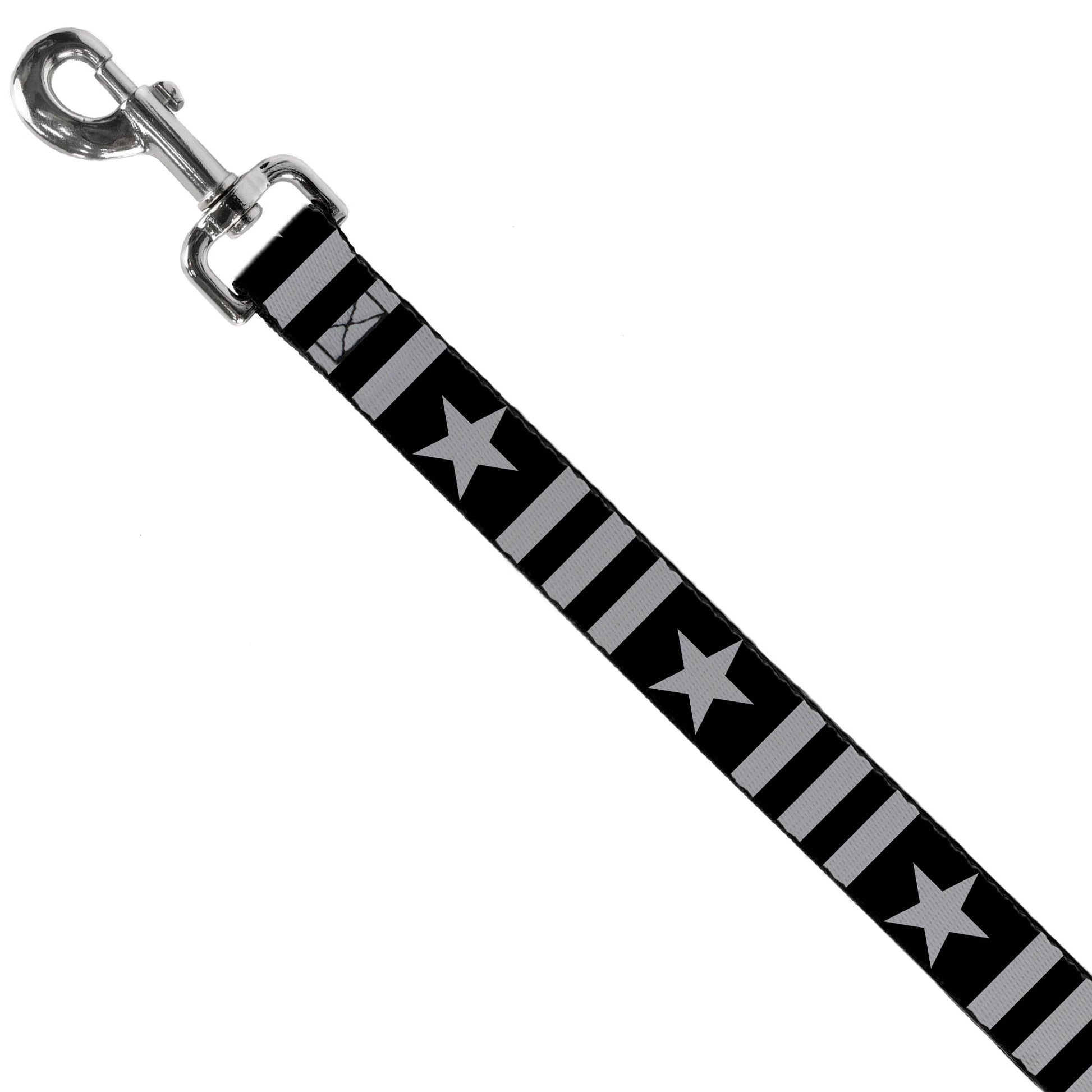 Dog Leash - Star and Three Stripes Black/Gray Dog Leashes Buckle-Down