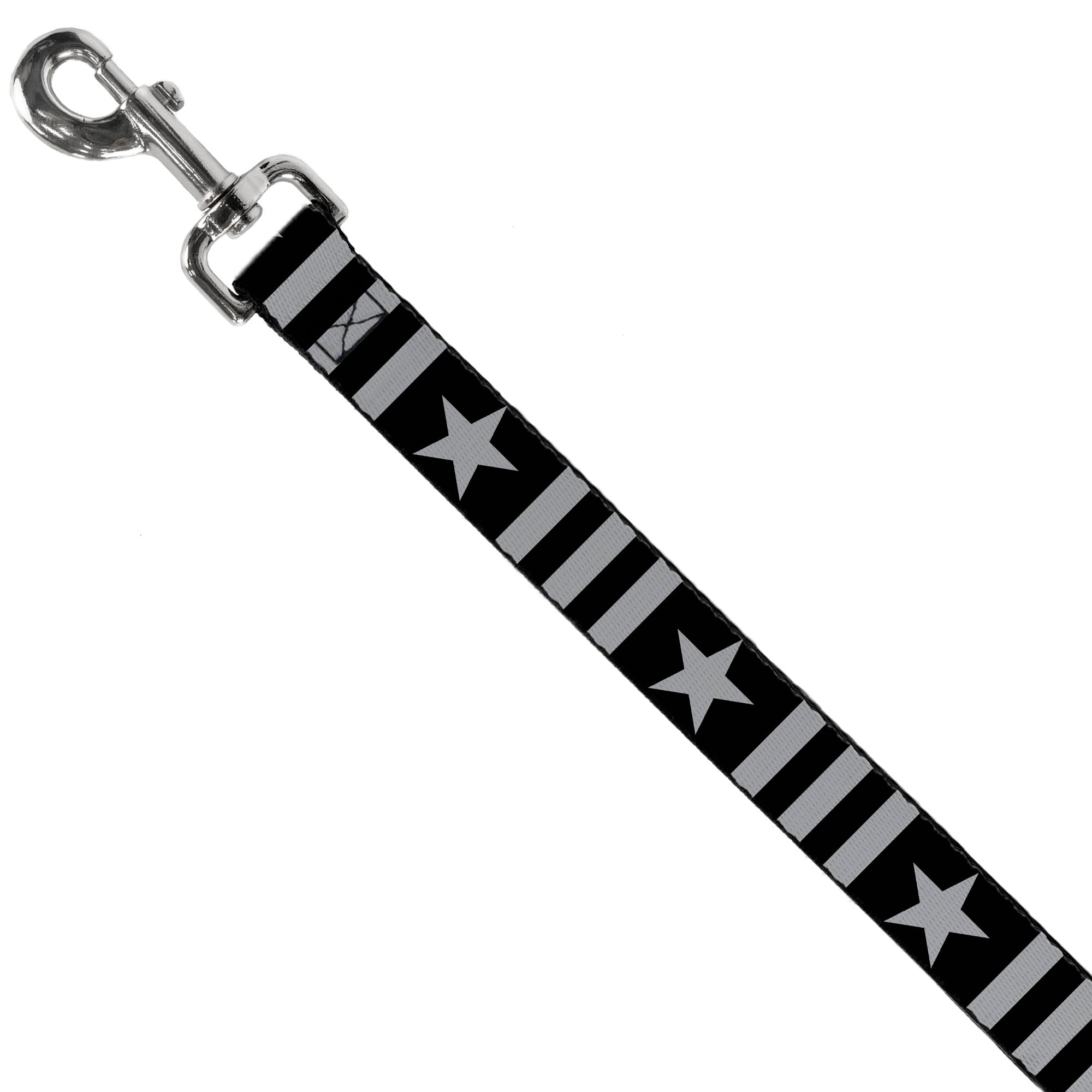 Dog Leash - Star and Three Stripes Black/Gray Dog Leashes Buckle-Down