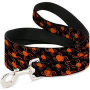 Dog Leash - Spider Silhouettes Black/Orange Dog Leashes Buckle-Down