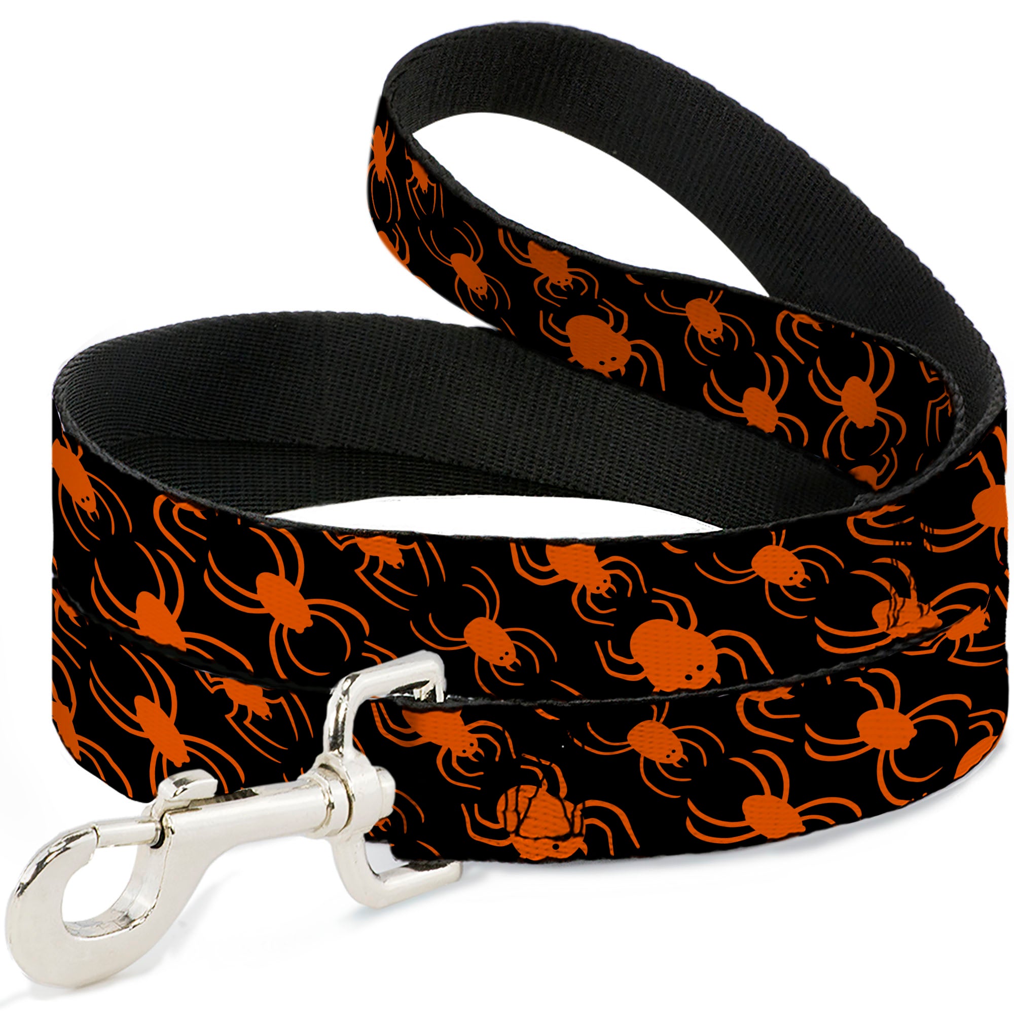 Dog Leash - Spider Silhouettes Black/Orange Dog Leashes Buckle-Down