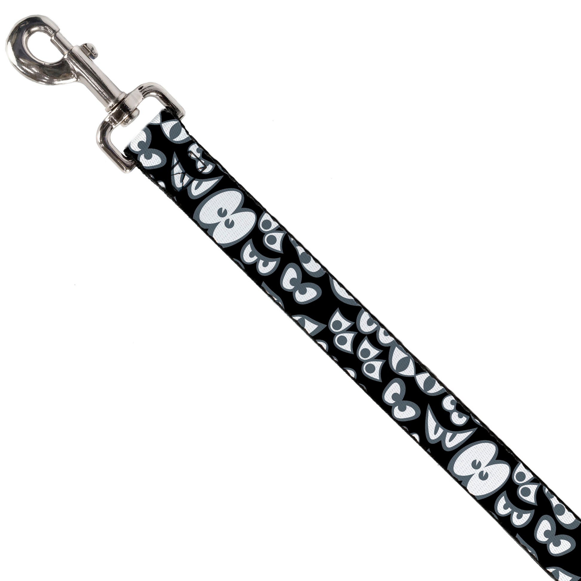 Dog Leash - Spooky Eyes Scattered Black/Gray/White Dog Leashes Buckle-Down