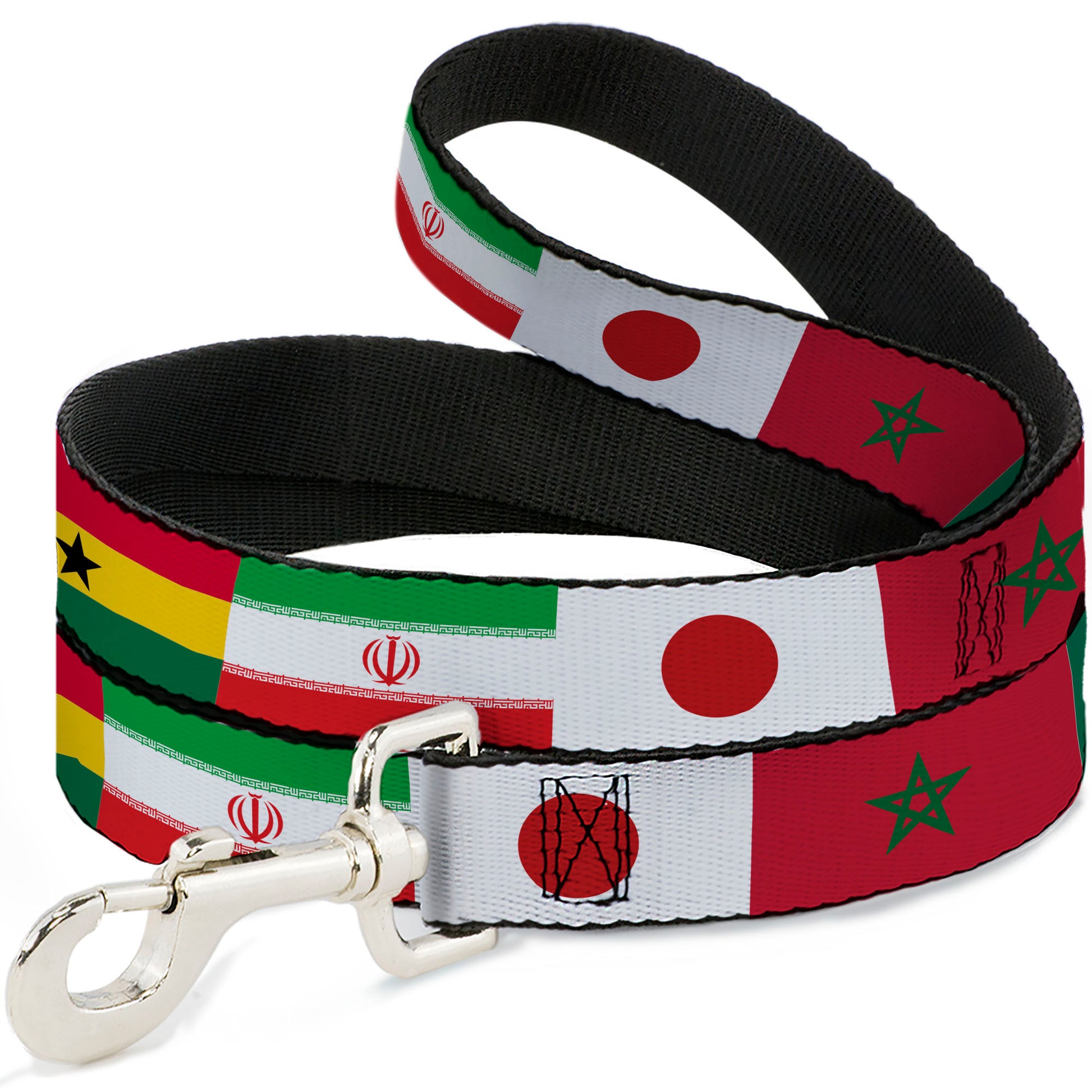 Dog Leash - Soccer Fan World Cup Team Country Flags Dog Leashes Buckle-Down