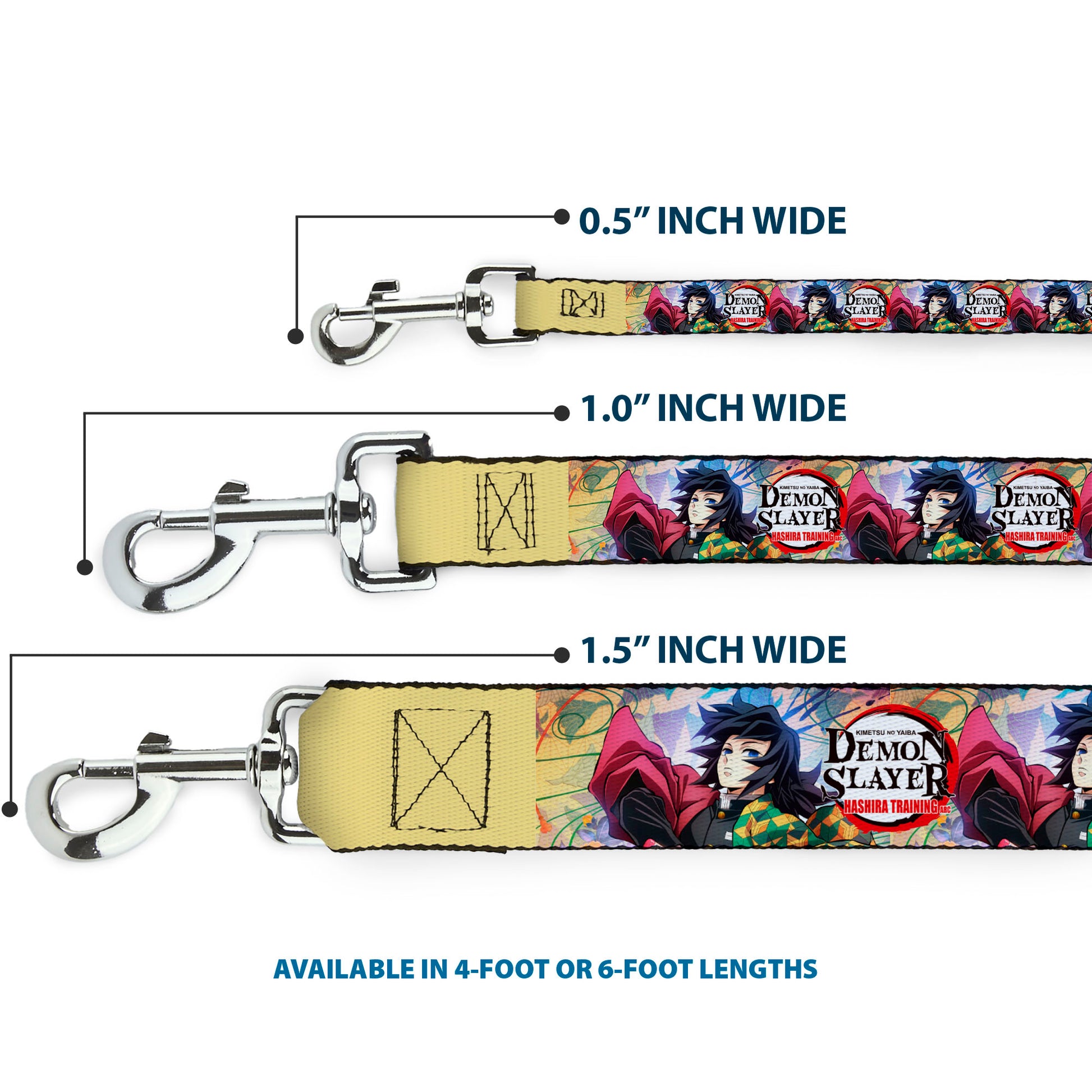 Dog Leash - DEMON SLAYER Giyu Tomioka Pose and Title Logo Dog Leashes Demon Slayer