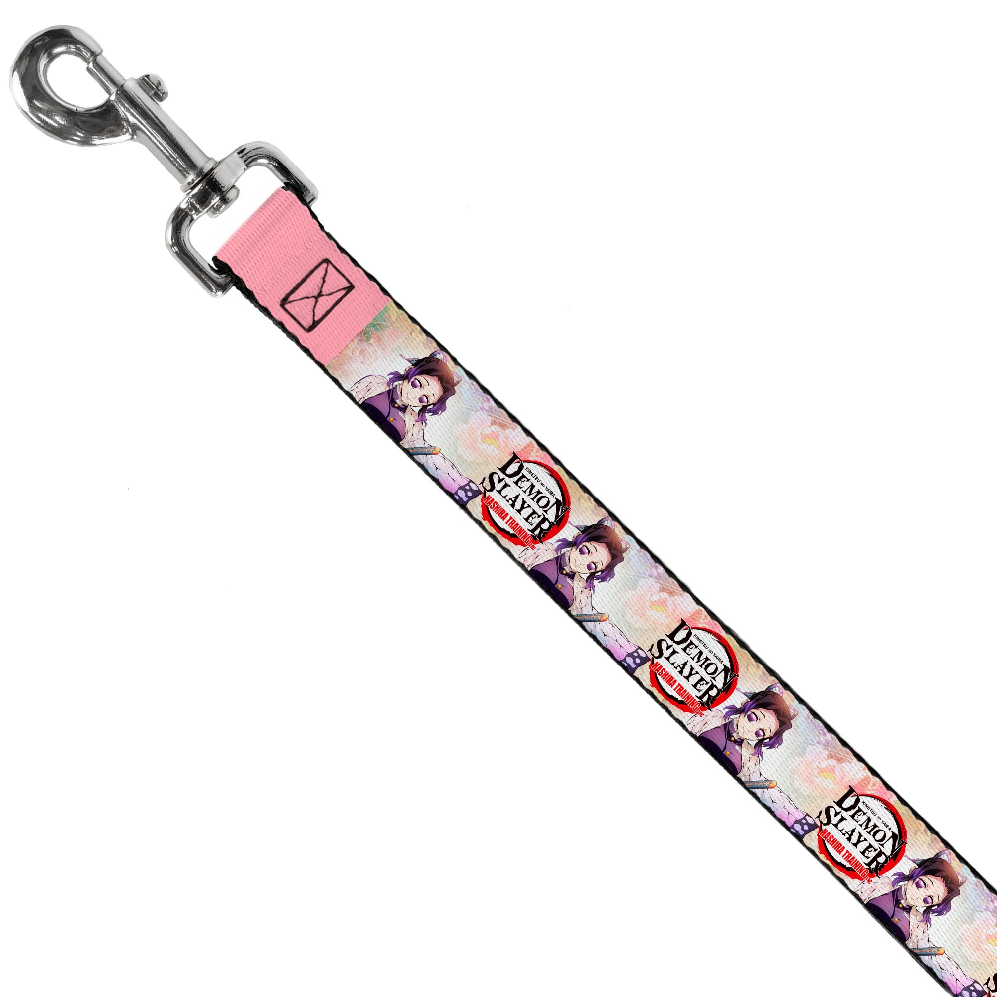 Dog Leash - DEMON SLAYER Shinobu Kocho Pose and Title Logo Dog Leashes Demon Slayer