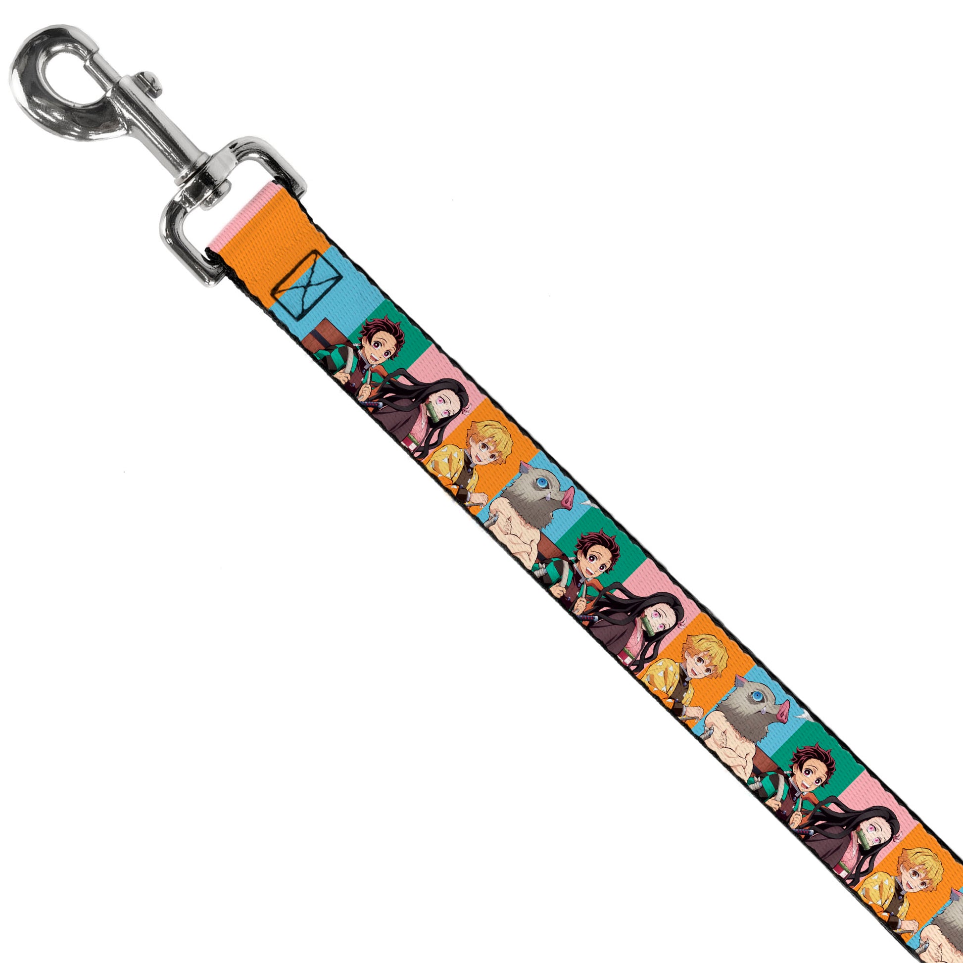 Dog Leash - Demon Slayer Four Character Group Pose Blocks Multi Color Dog Leashes Demon Slayer