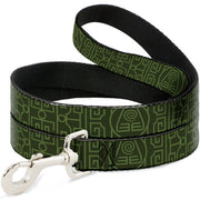 Dog Leash - Avatar Last Airbender Earth Element Symbol Black/Olive Green Dog Leashes Avatar The Last Airbender