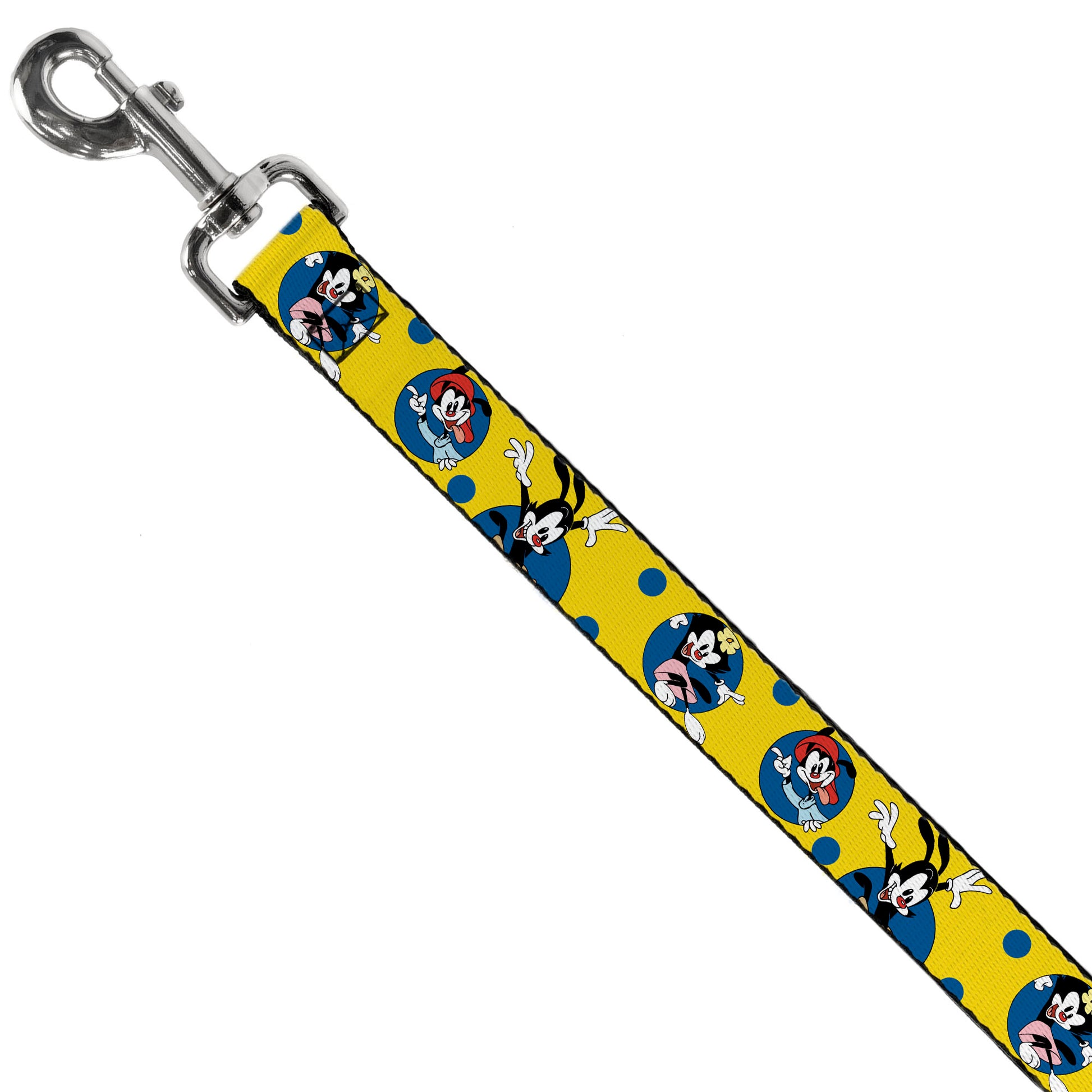 Dog Leash - Animaniacs Yakko Wakko and Dot Poses Yellow/Blue Dog Leashes Animaniacs