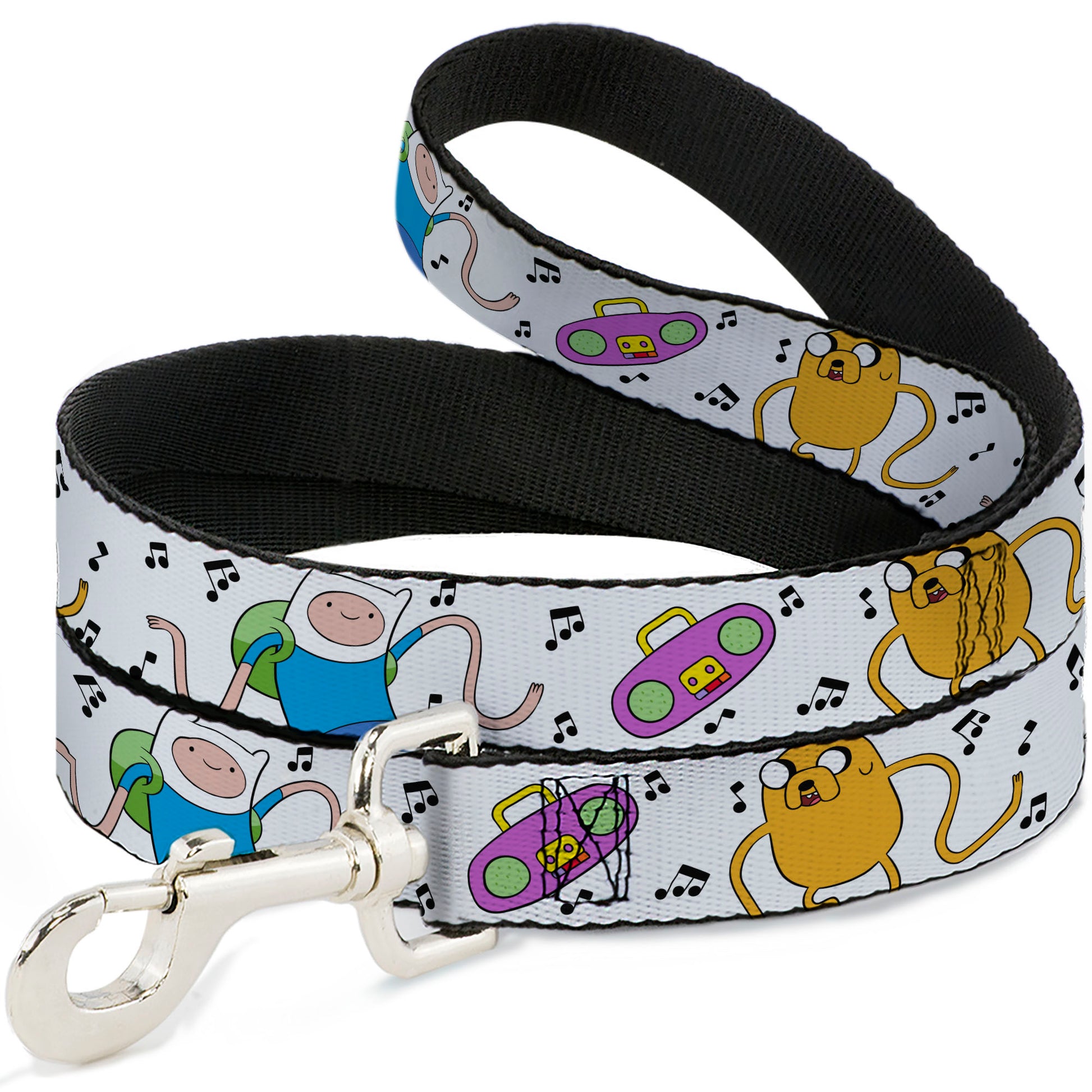 Dog Leash - Adventure Time Finn and Jake Long Arms Dancing Pose White Dog Leashes Adventure Time