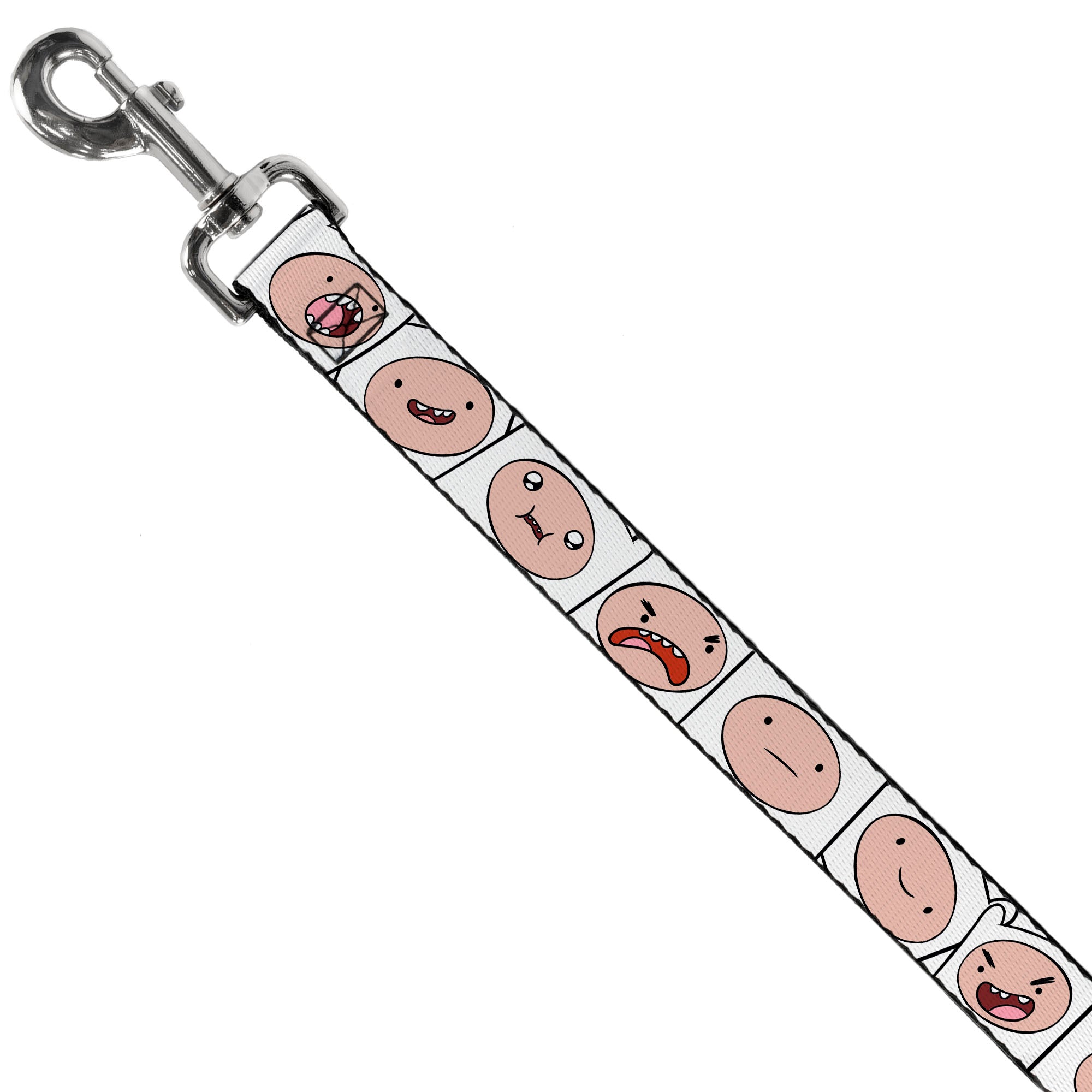 Dog Leash - Adventure Time Finn Expression Blocks White Dog Leashes Adventure Time