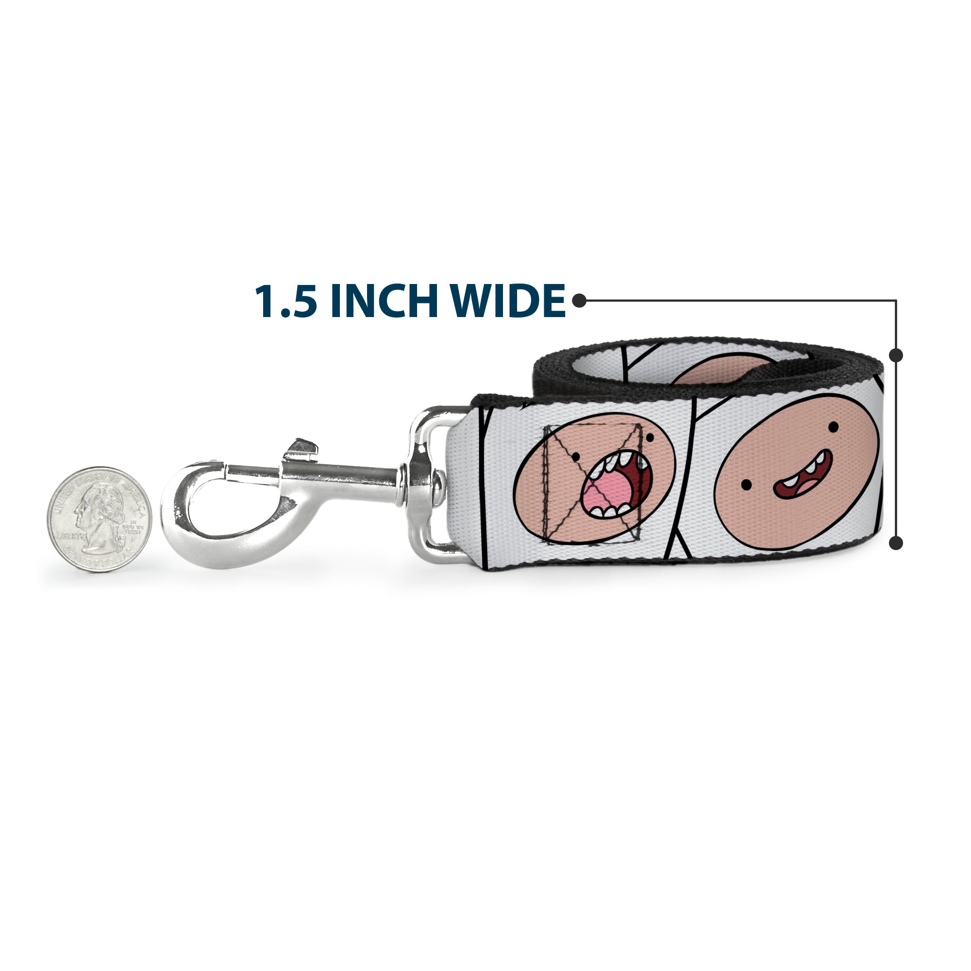 Dog Leash - Adventure Time Finn Expression Blocks White Dog Leashes Adventure Time