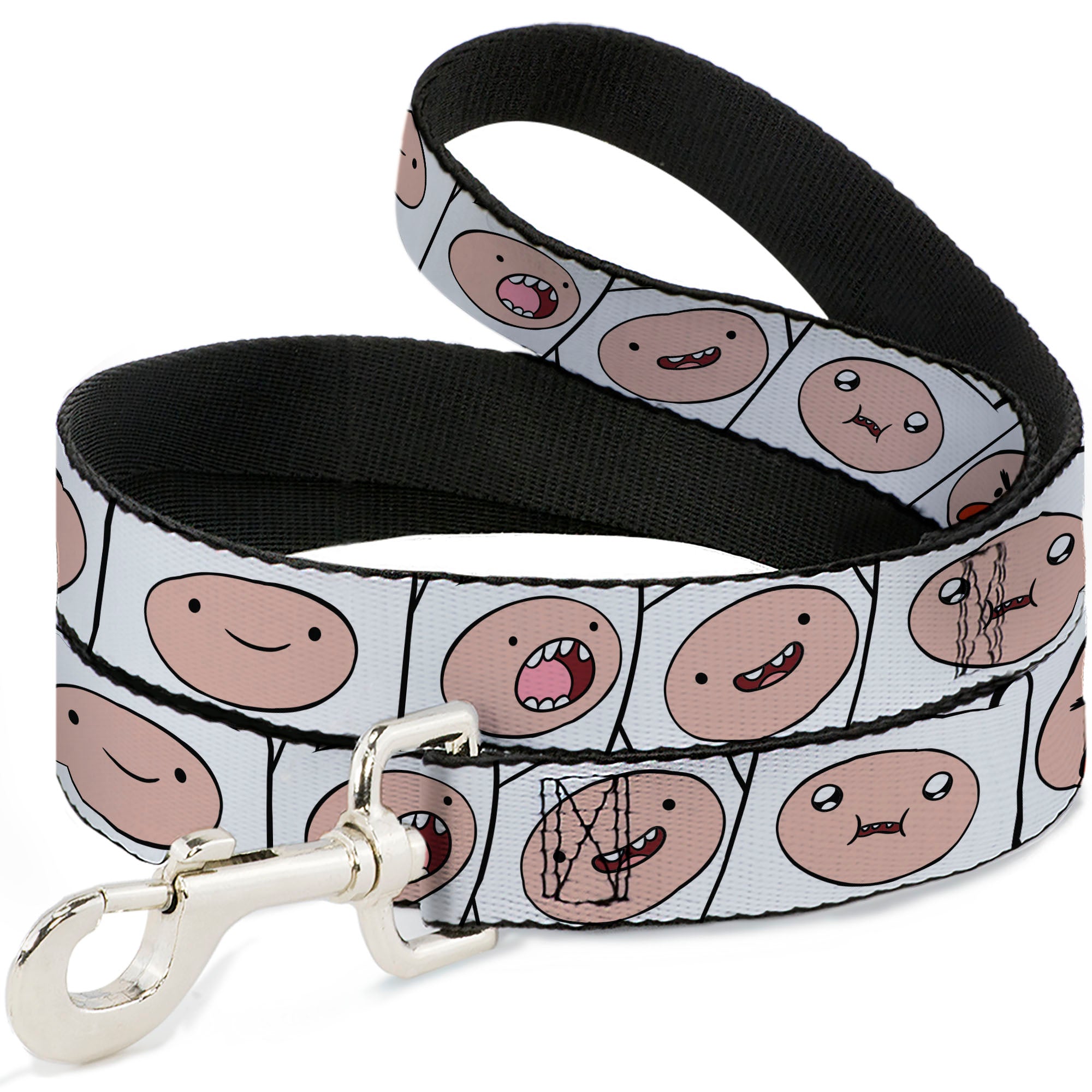 Dog Leash - Adventure Time Finn Expression Blocks White Dog Leashes Adventure Time