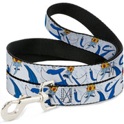 Dog Leash - Adventure Time Ice King Poses and Bolts White/Blue Dog Leashes Adventure Time