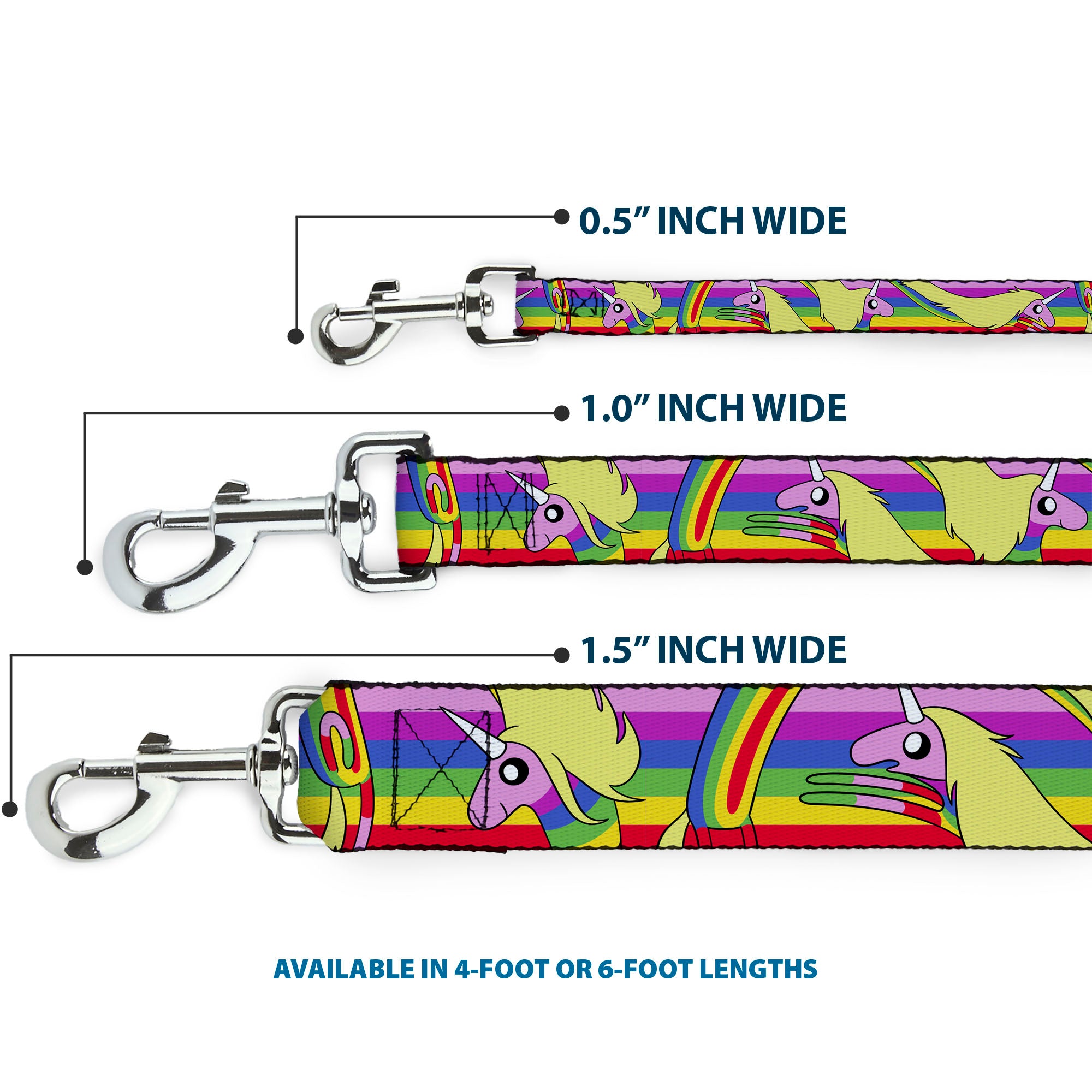 Dog Leash - Adventure Time Lady Raincorn Poses Stripe Rainbow Dog Leashes Adventure Time