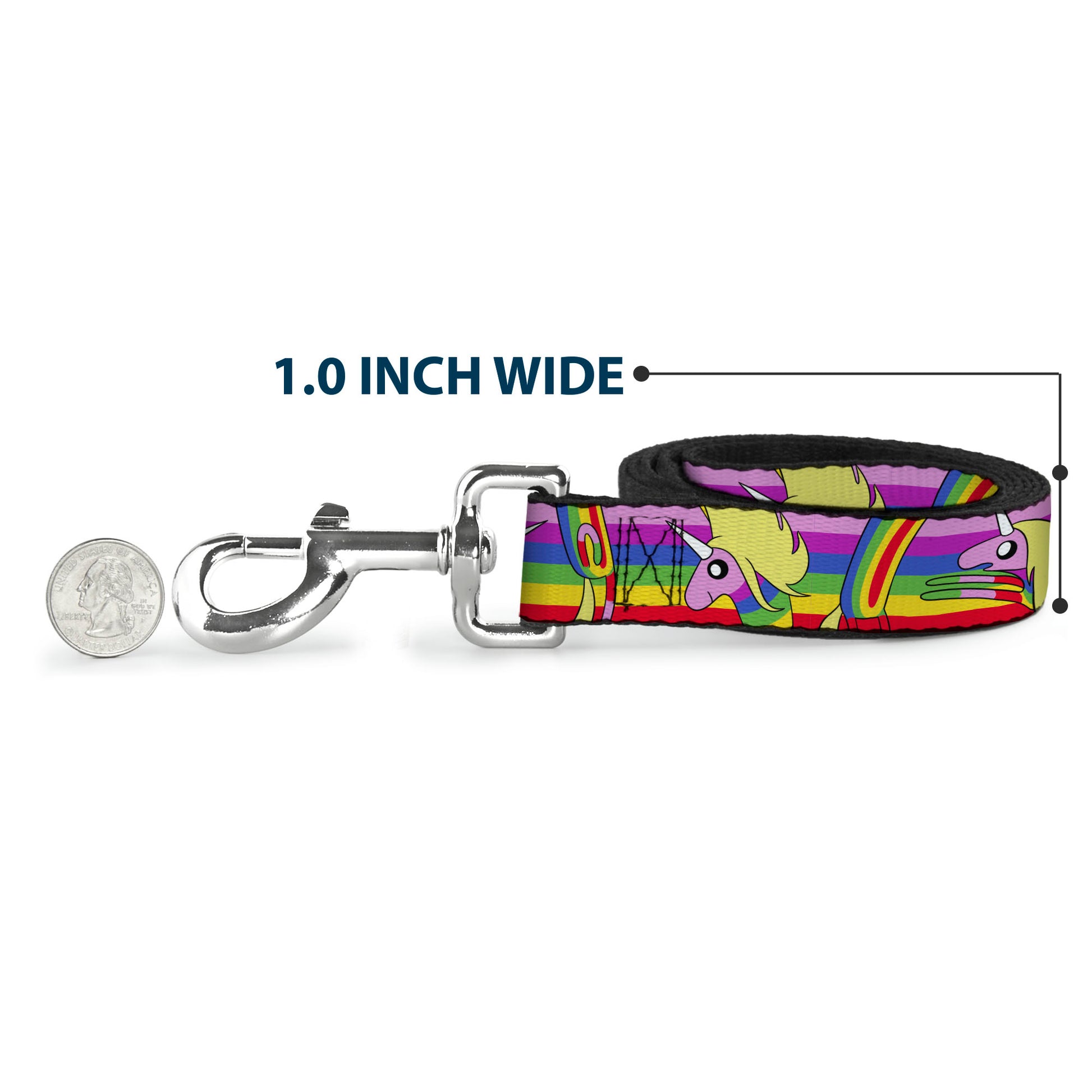 Dog Leash - Adventure Time Lady Raincorn Poses Stripe Rainbow Dog Leashes Adventure Time