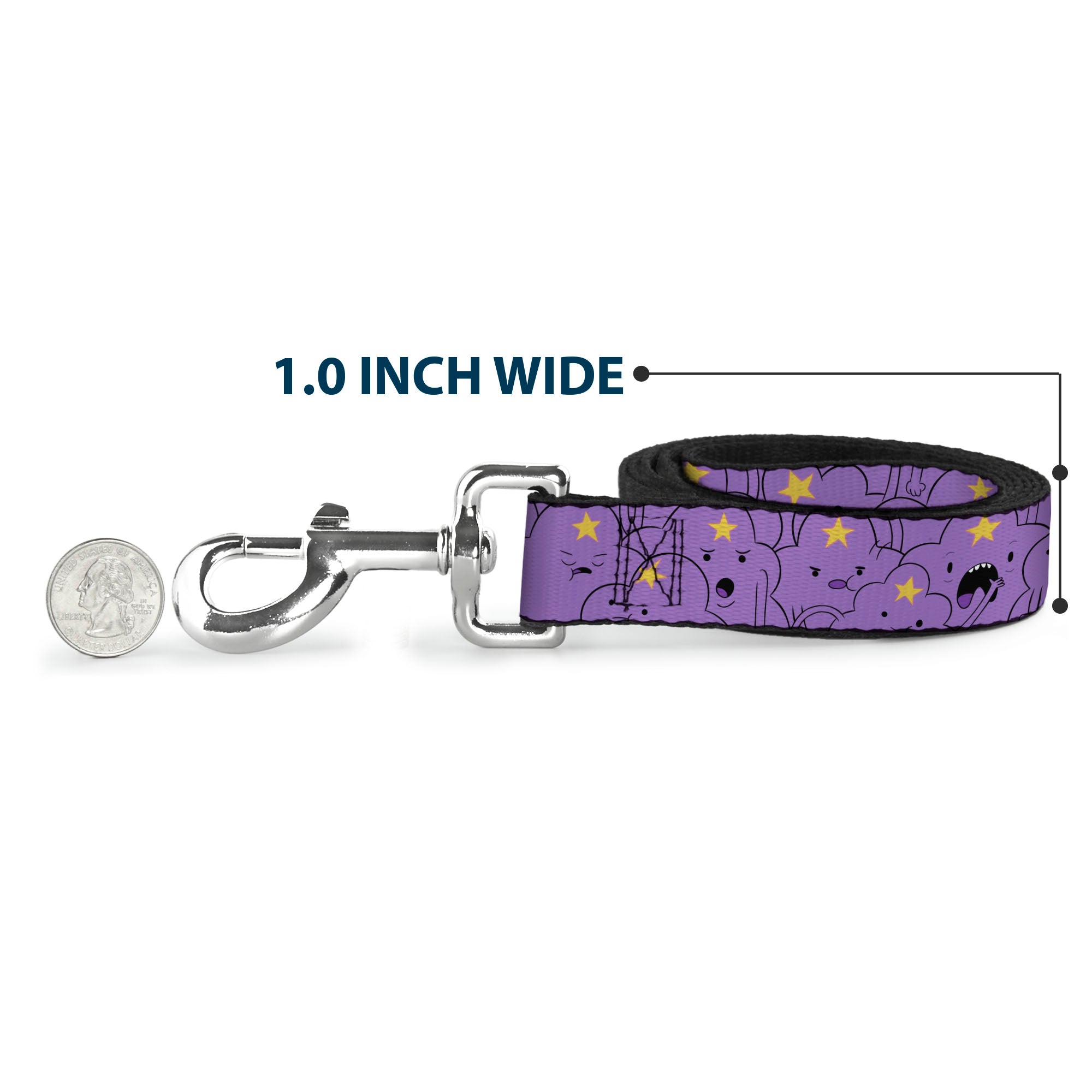 Dog Leash - Adventure Time Lumpy Space Princess Expressions Stacked Lavender Dog Leashes Adventure Time