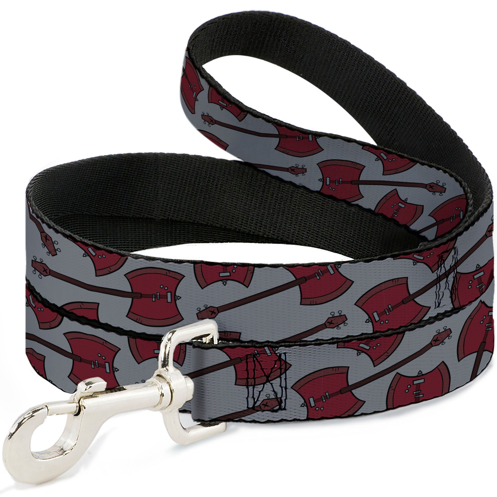 Dog Leash - Adventure Time Marceline's Axe Bass Guitar Scattered Gray Dog Leashes Adventure Time